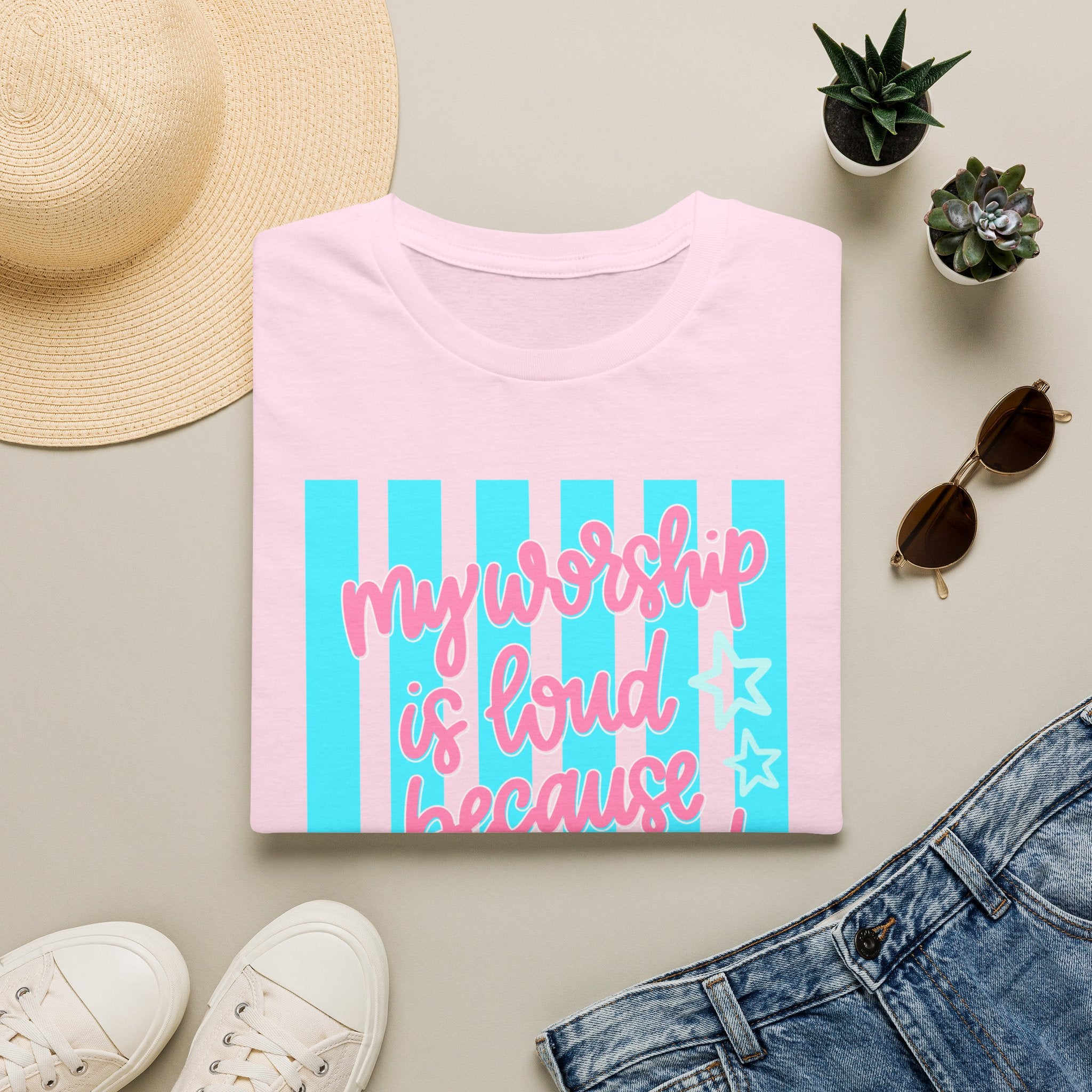"My Worship Is Loud Because My Wounds Are Deep" Inspirational Christian Tee