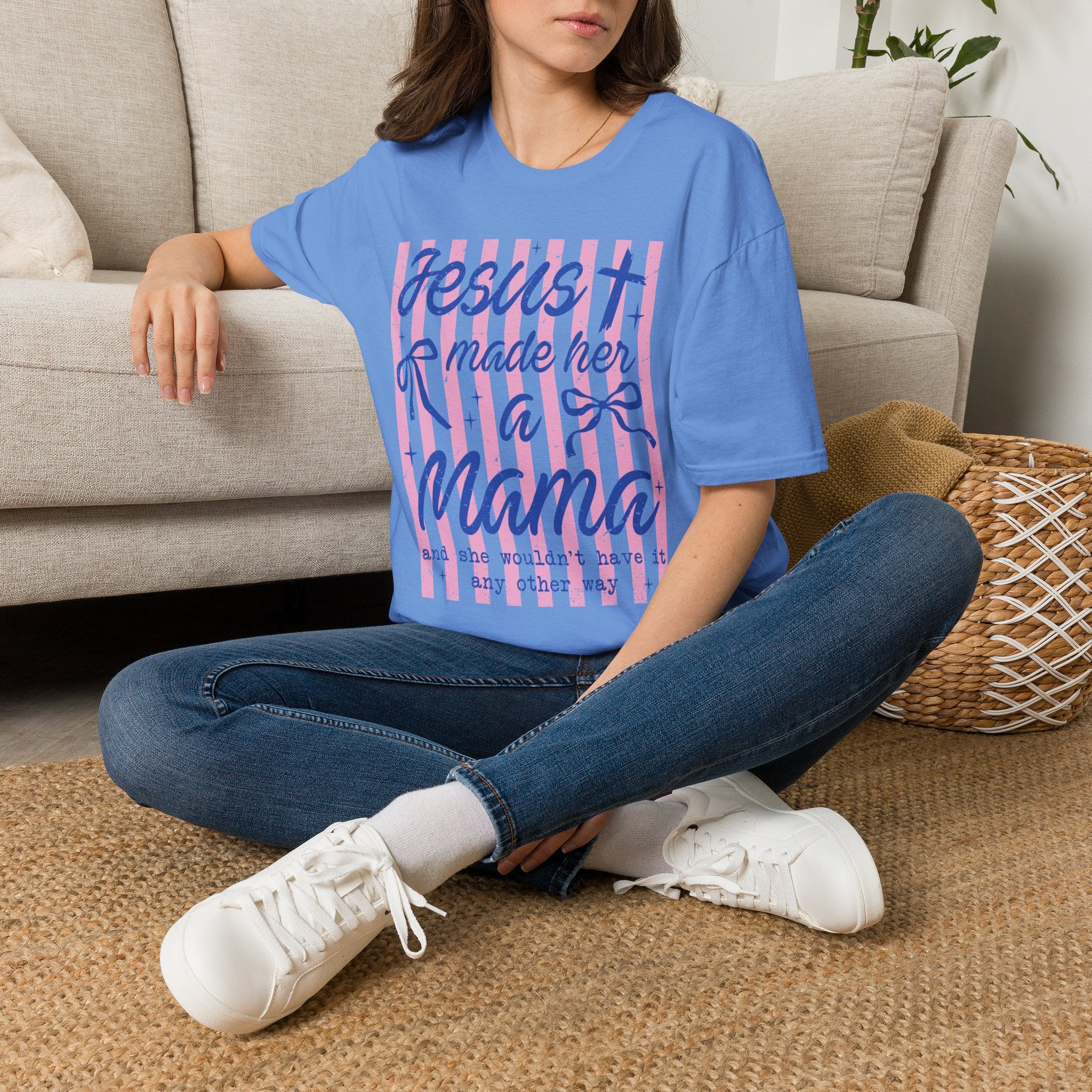 Jesus Made Her a Mama- Gildan Soft Style