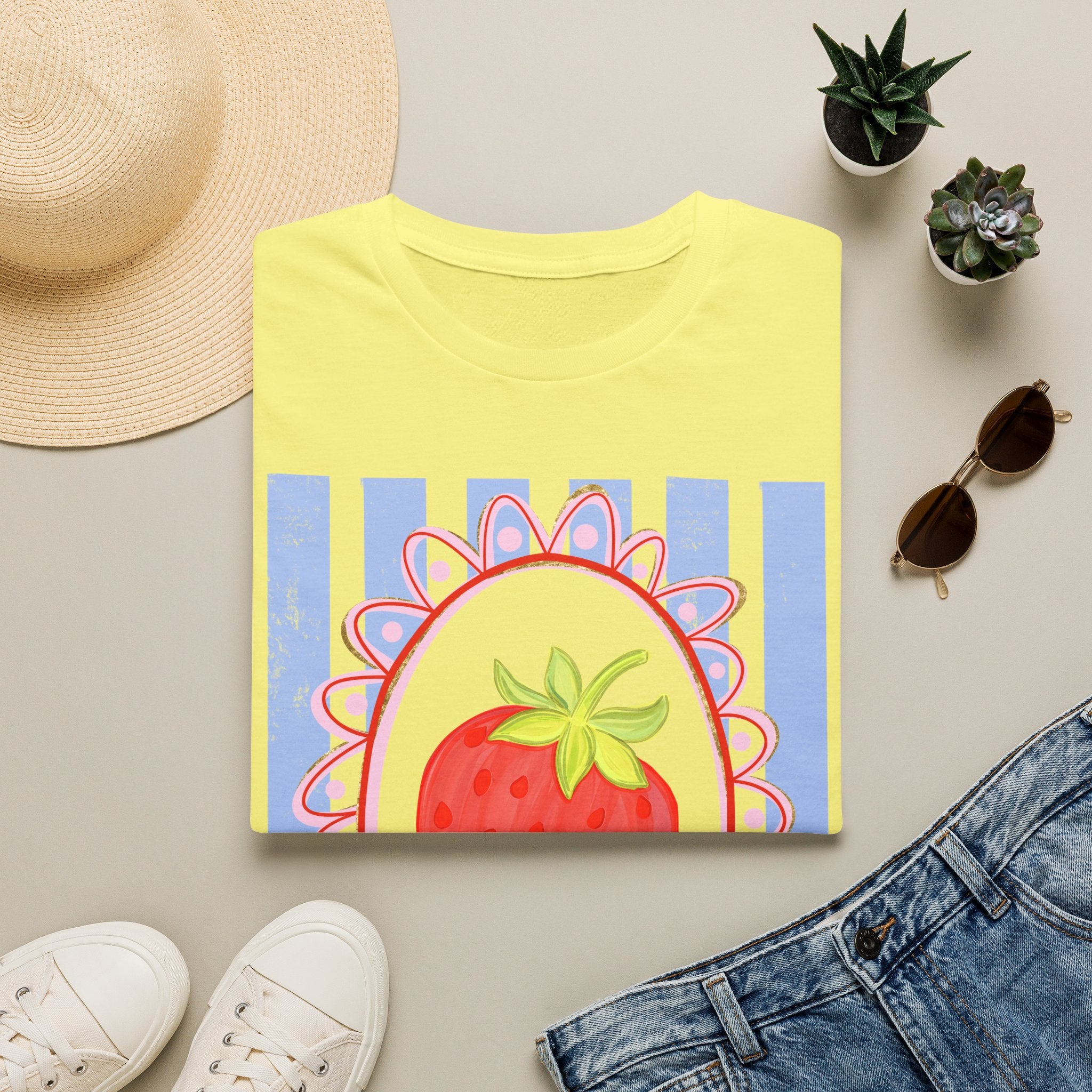 Strawberry with Frame - Gildan Soft Style