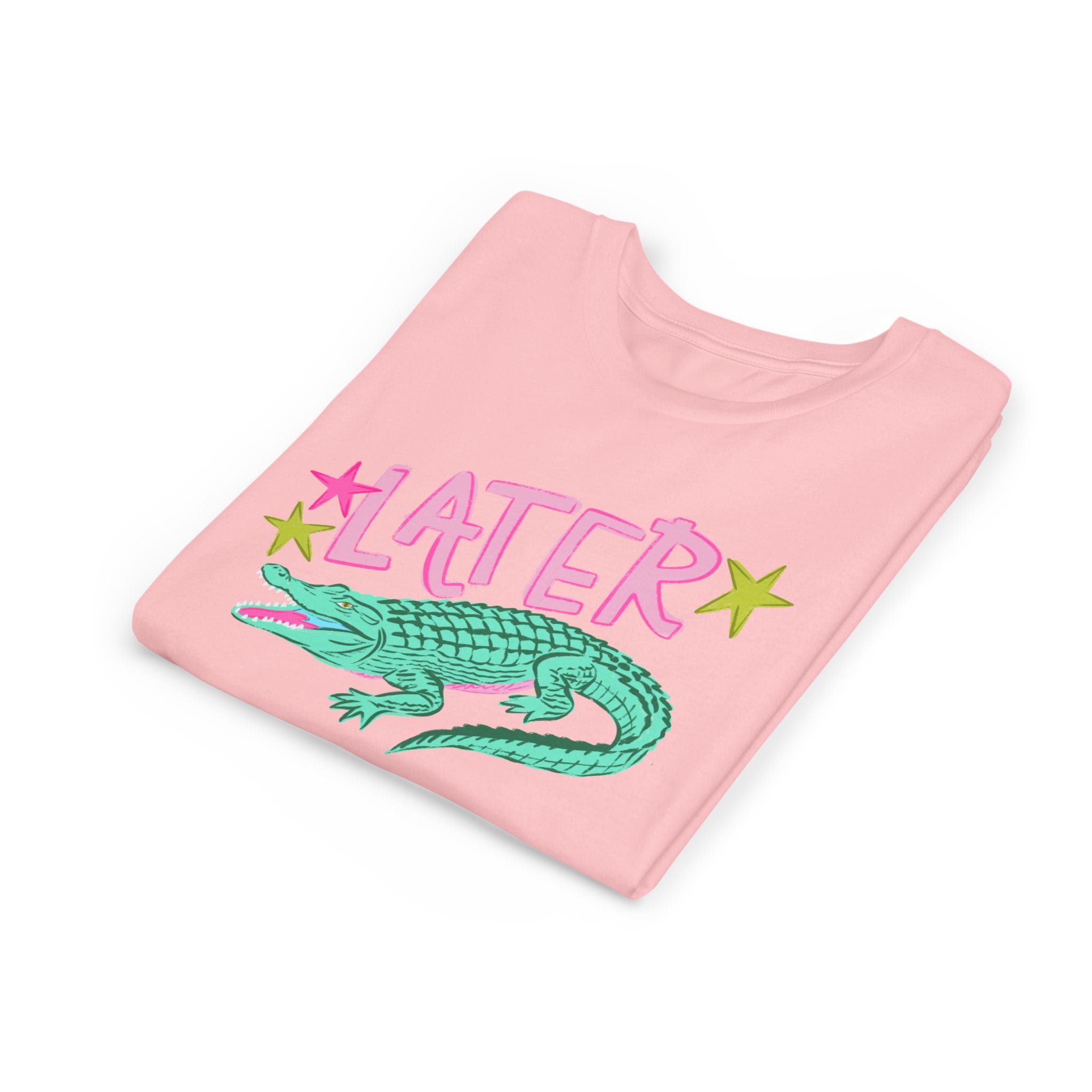 Youth Tee — "Later/After While" Retro Crocodile Graphic