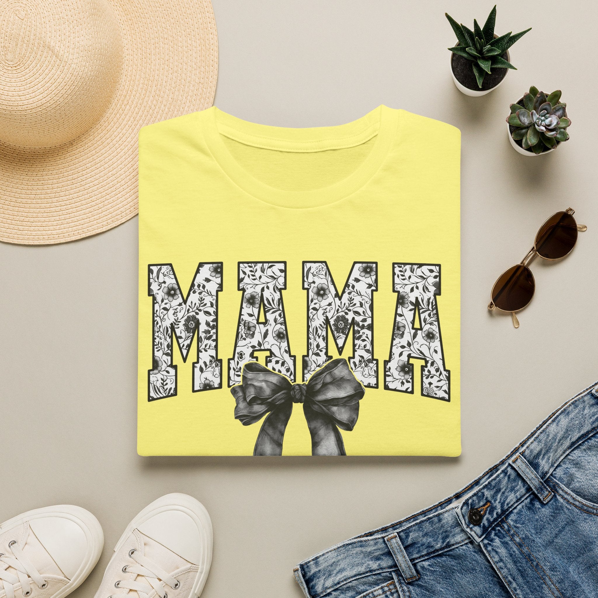 Mama Floral Bow T-Shirt — Cute Mother’s Day Graphic Tee