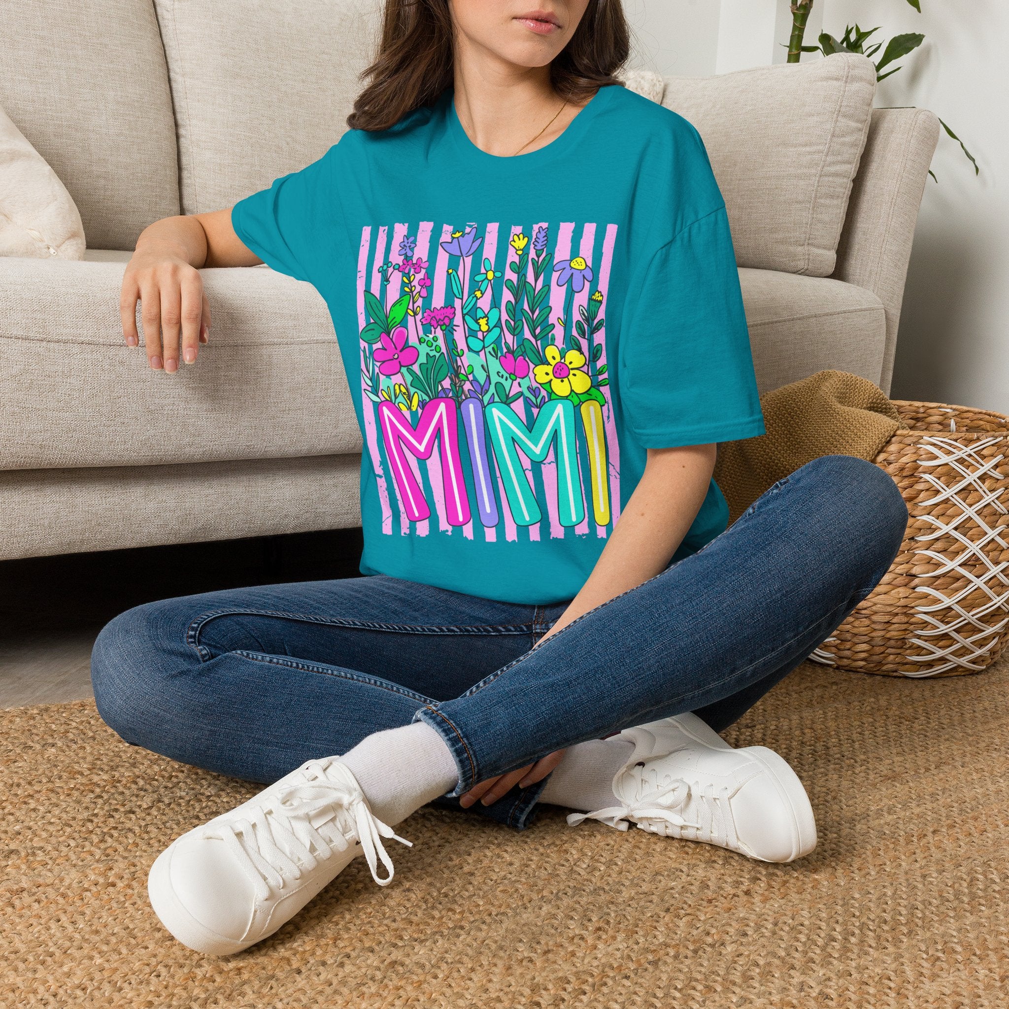MMI Floral Graphic T-Shirt — Colorful Spring Flower Bouquet Tee