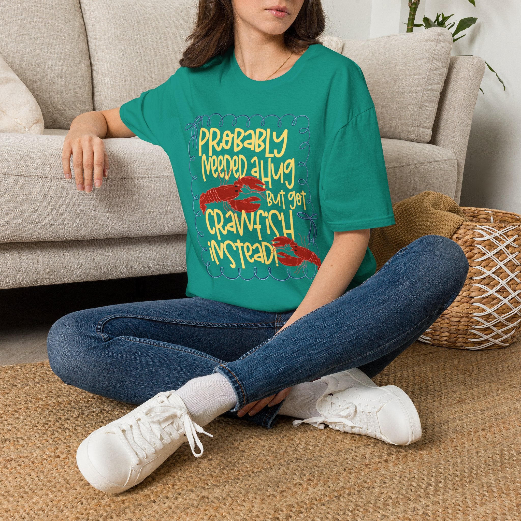 Probably Needed A Hug T-Shirt — Cute Lobster Graphic, Funny Self-Care Tee