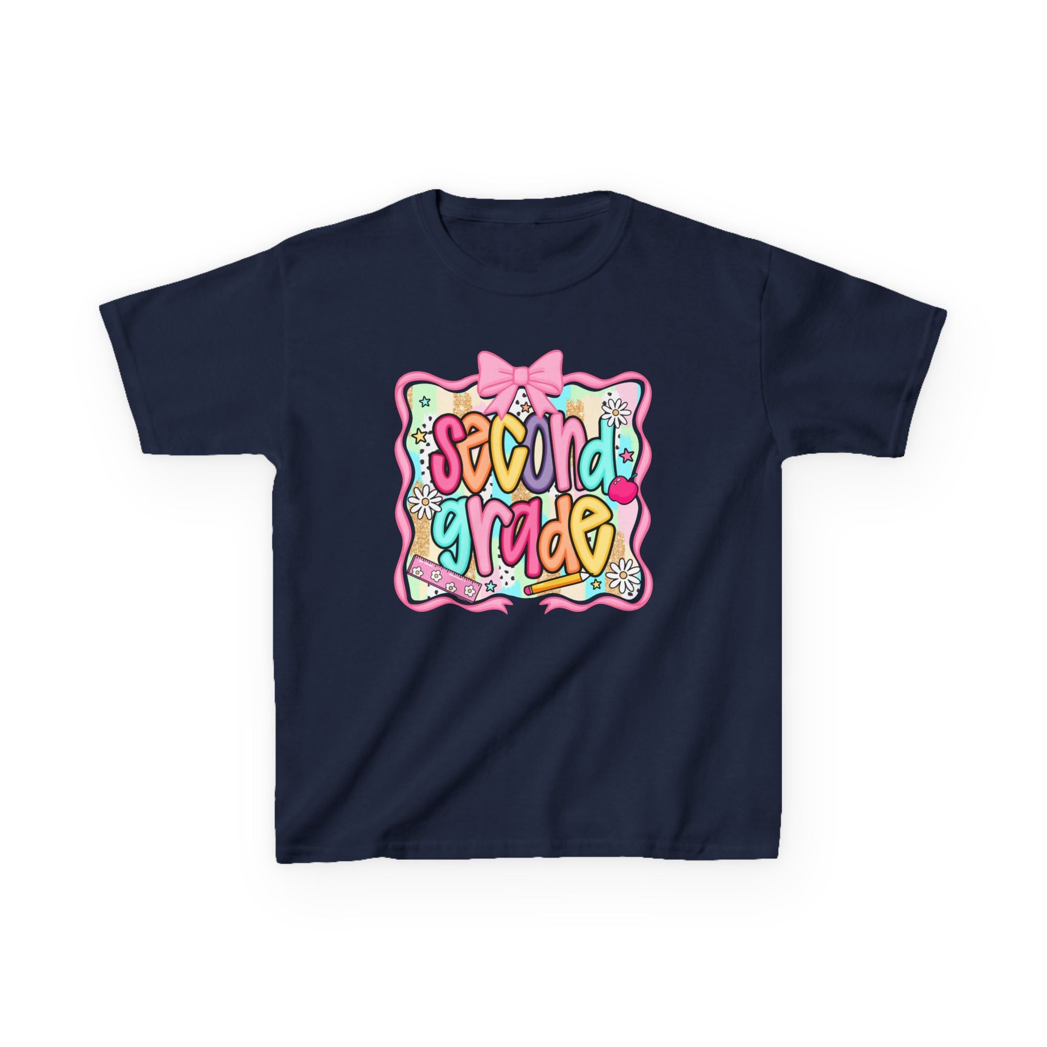 Second Grade Kids T‑Shirt — Cute Back‑to‑School Graphic Tee