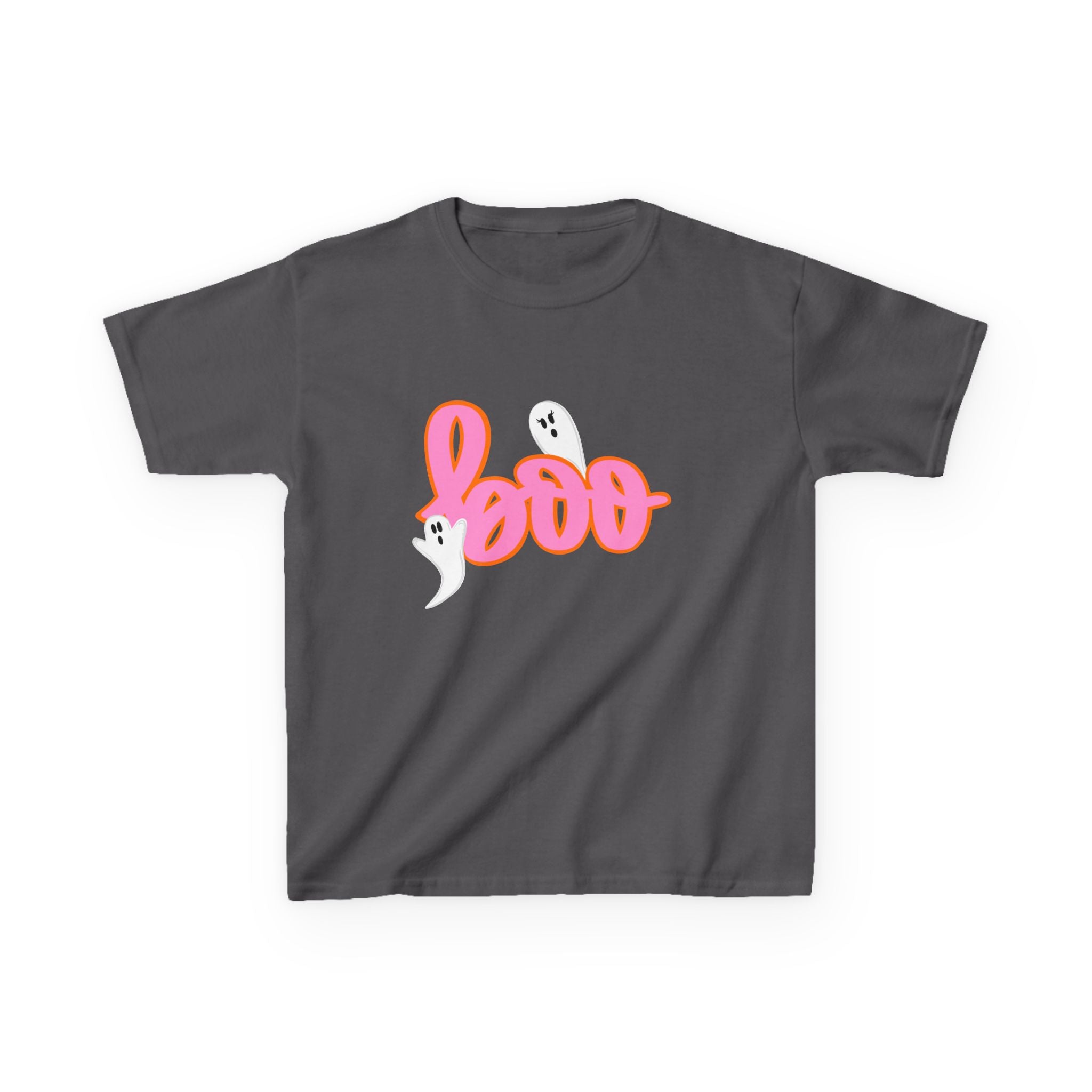 Kids 'Boo' Halloween T‑Shirt — Cute Pink Ghost Tee for Children