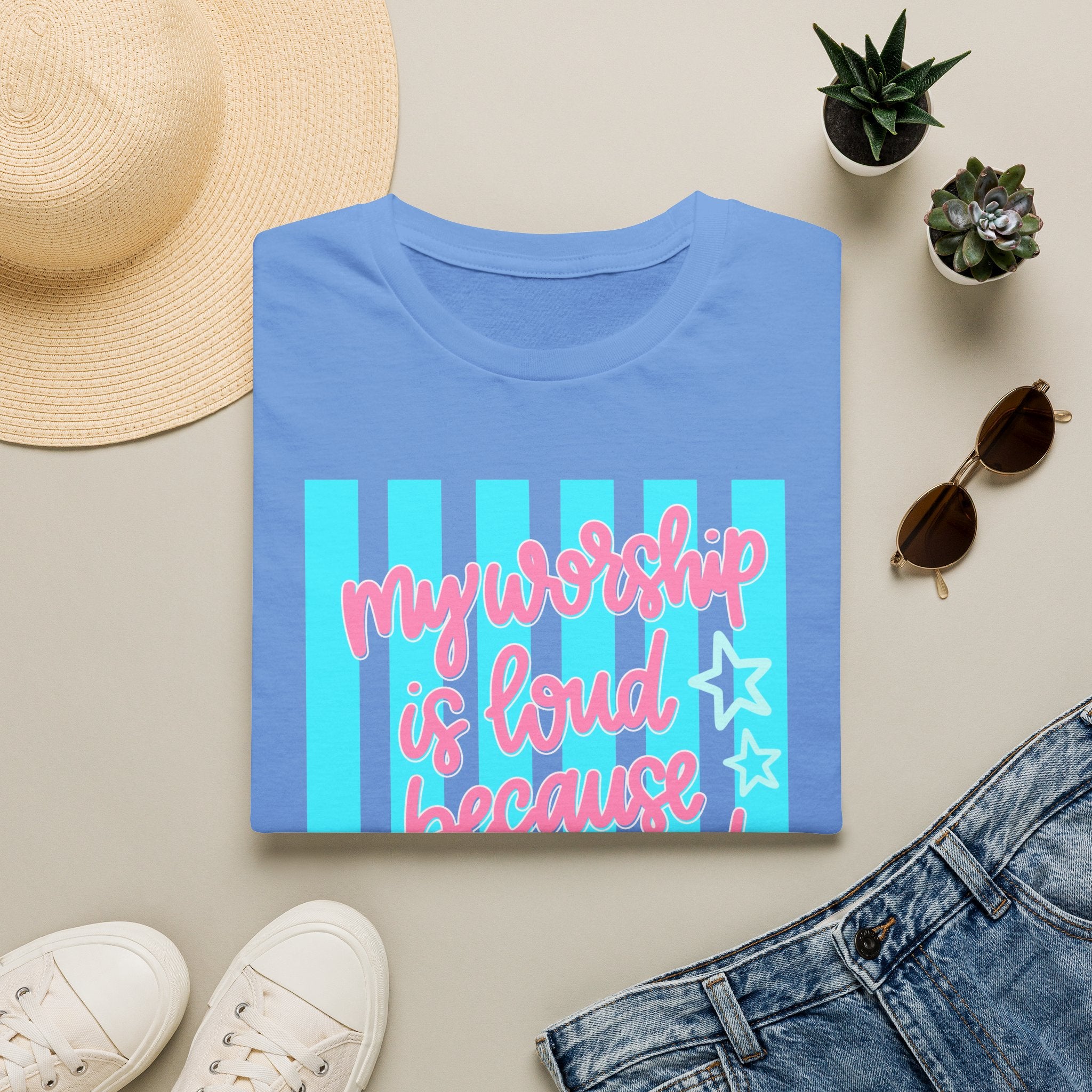 "My Worship Is Loud Because My Wounds Are Deep" Inspirational Christian Tee