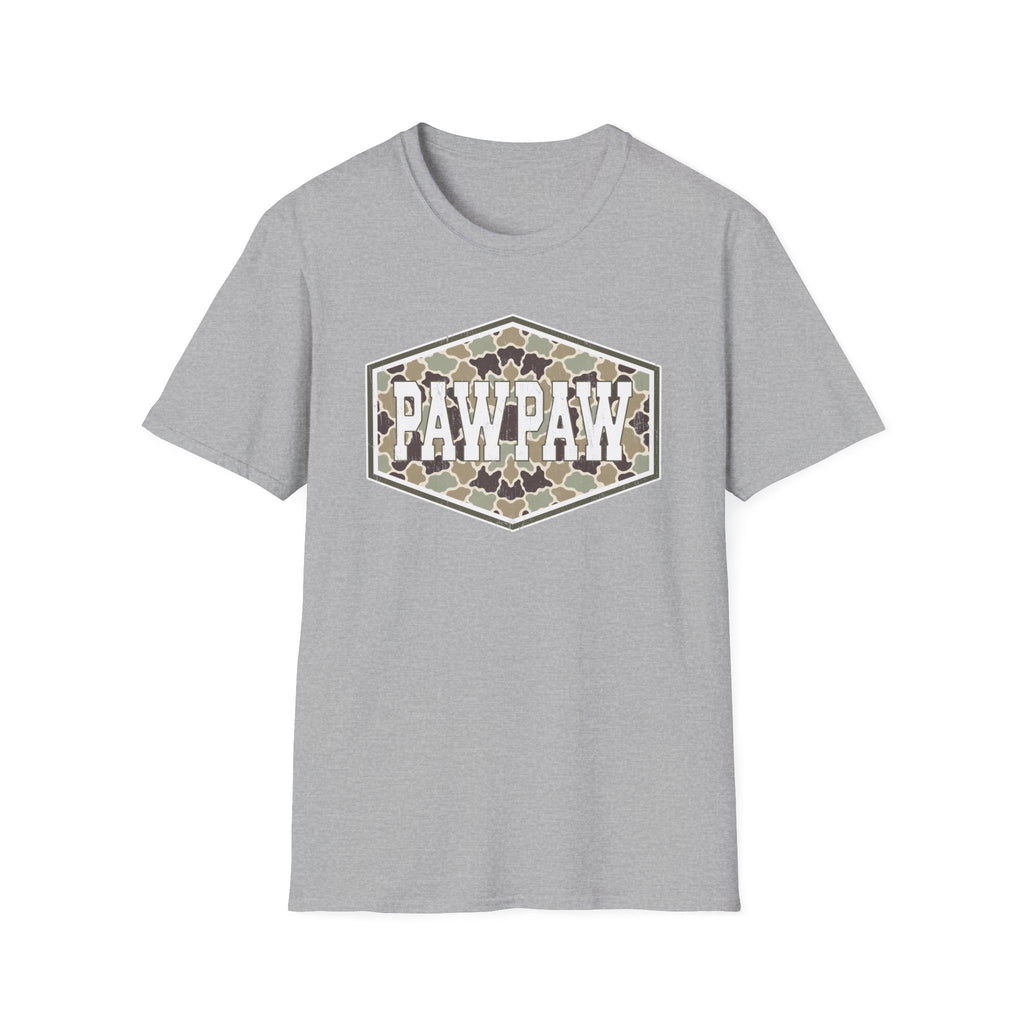 Pawpaw Camo T-Shirt – Vintage Hex Badge Tee for Grandpa