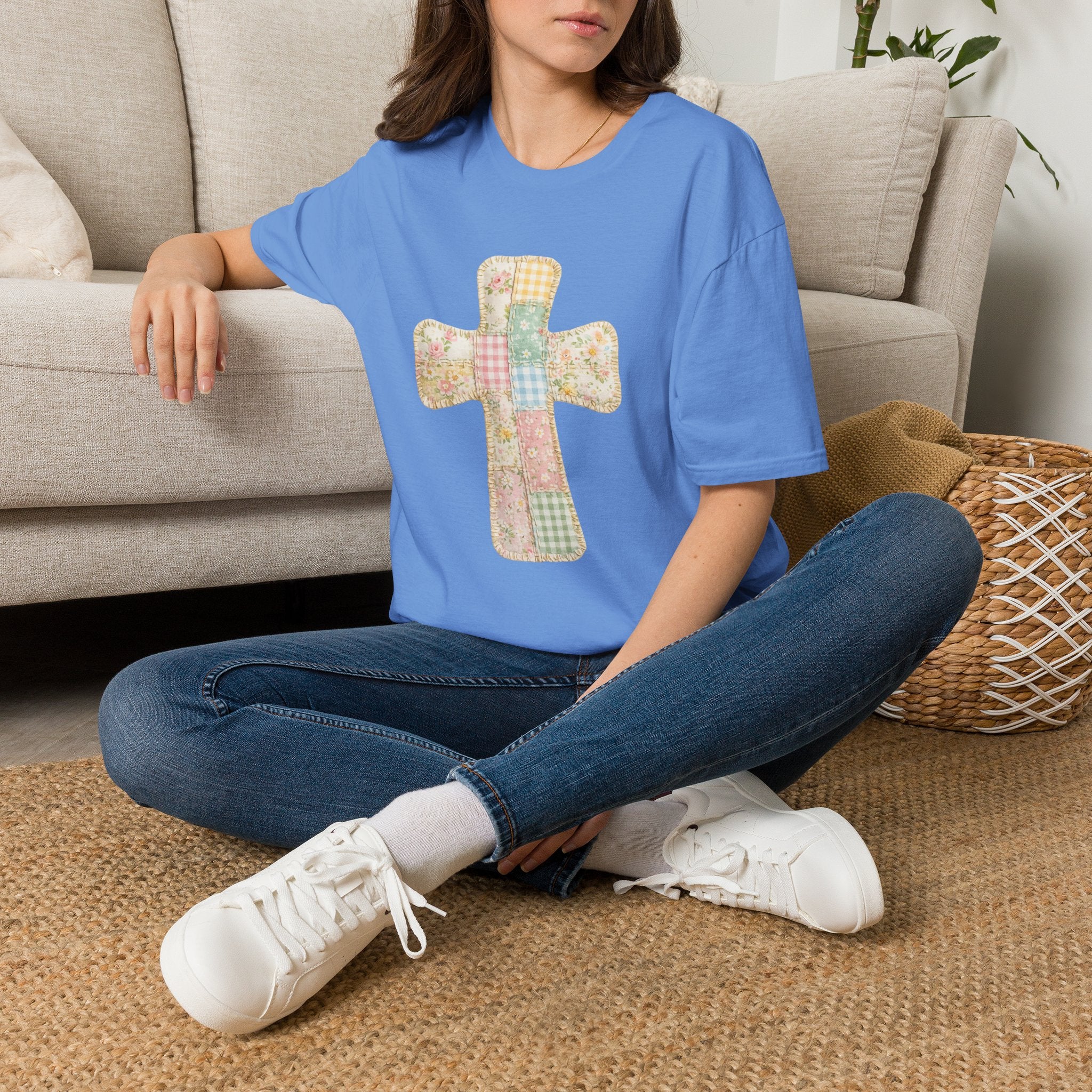 Patchwork Cross - Gildan Soft Style