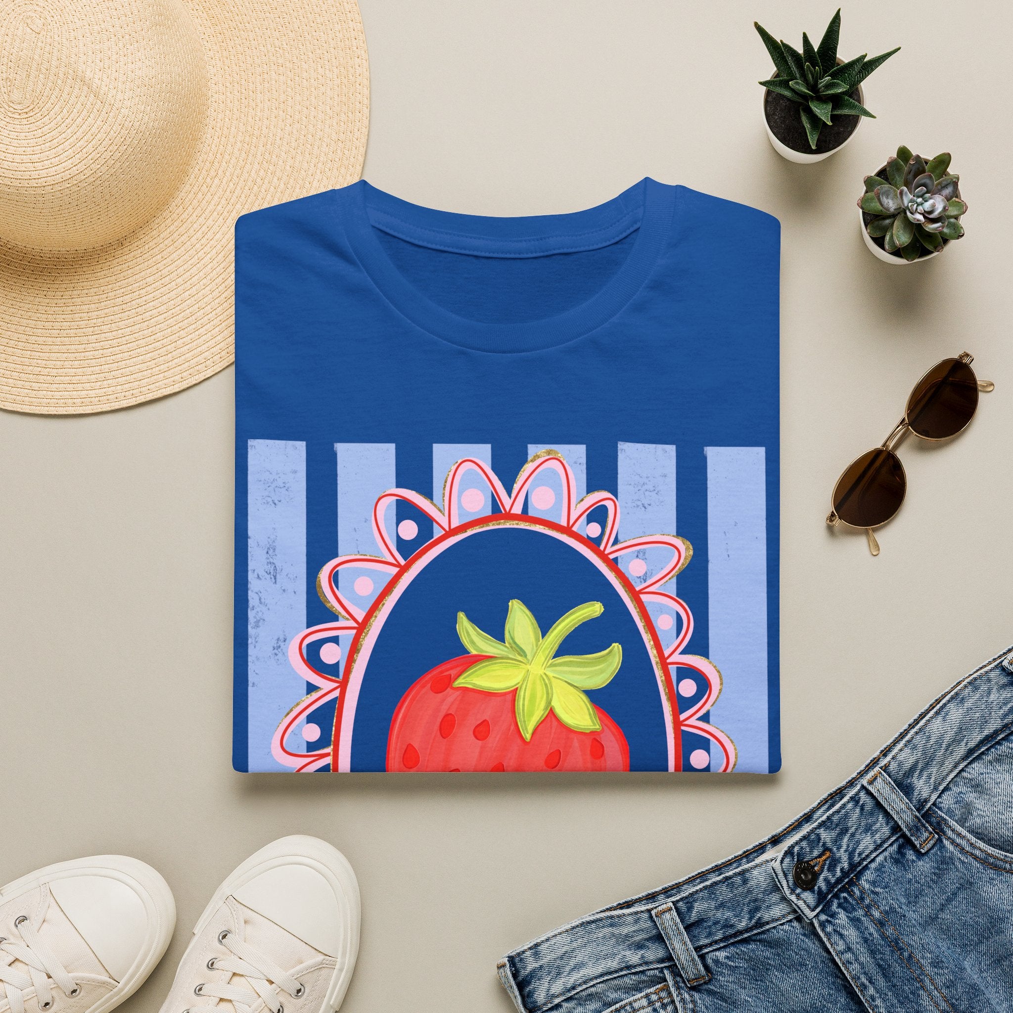 Strawberry with Frame - Gildan Soft Style