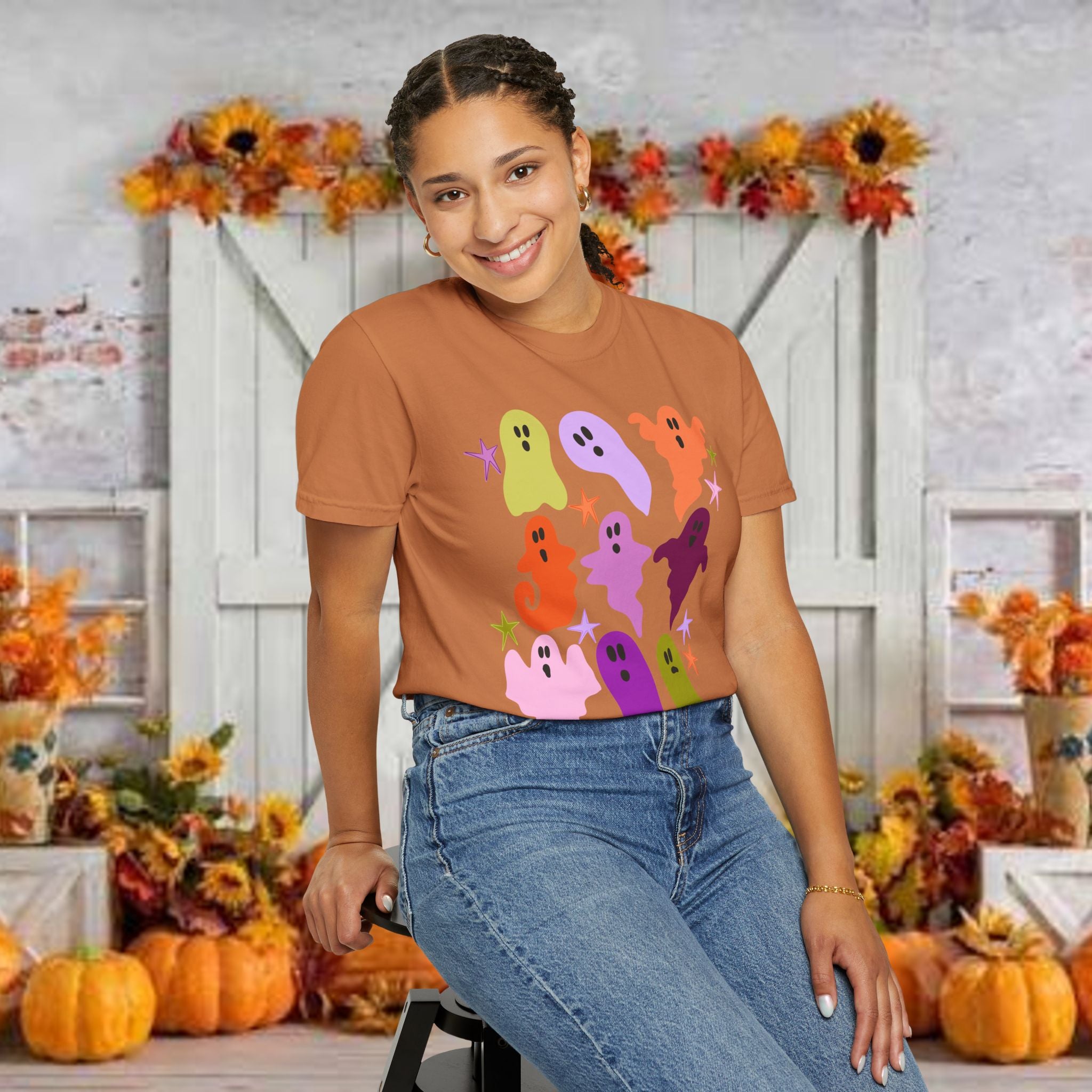 Cute Colorful Ghosts Halloween T-Shirt