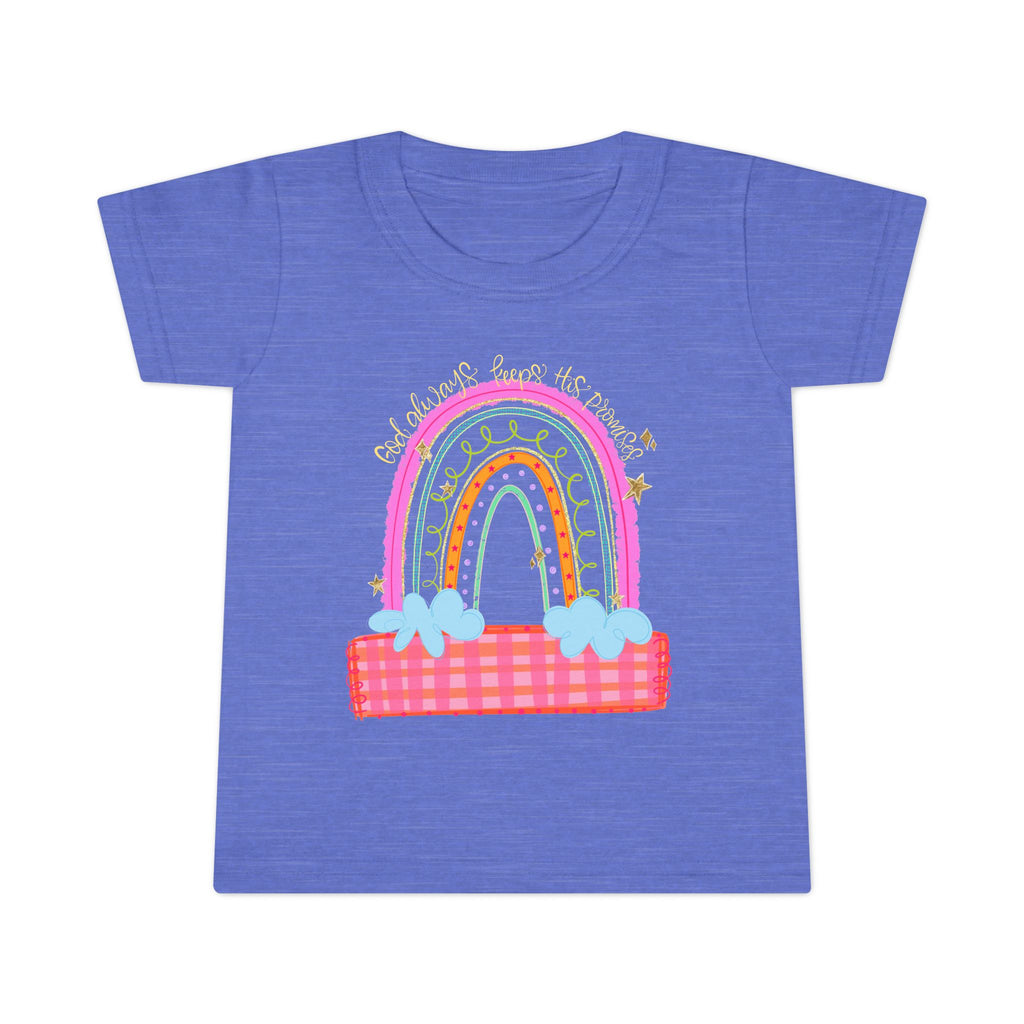 Toddler T-Shirt — Colorful Rainbow  God always keeps his promises