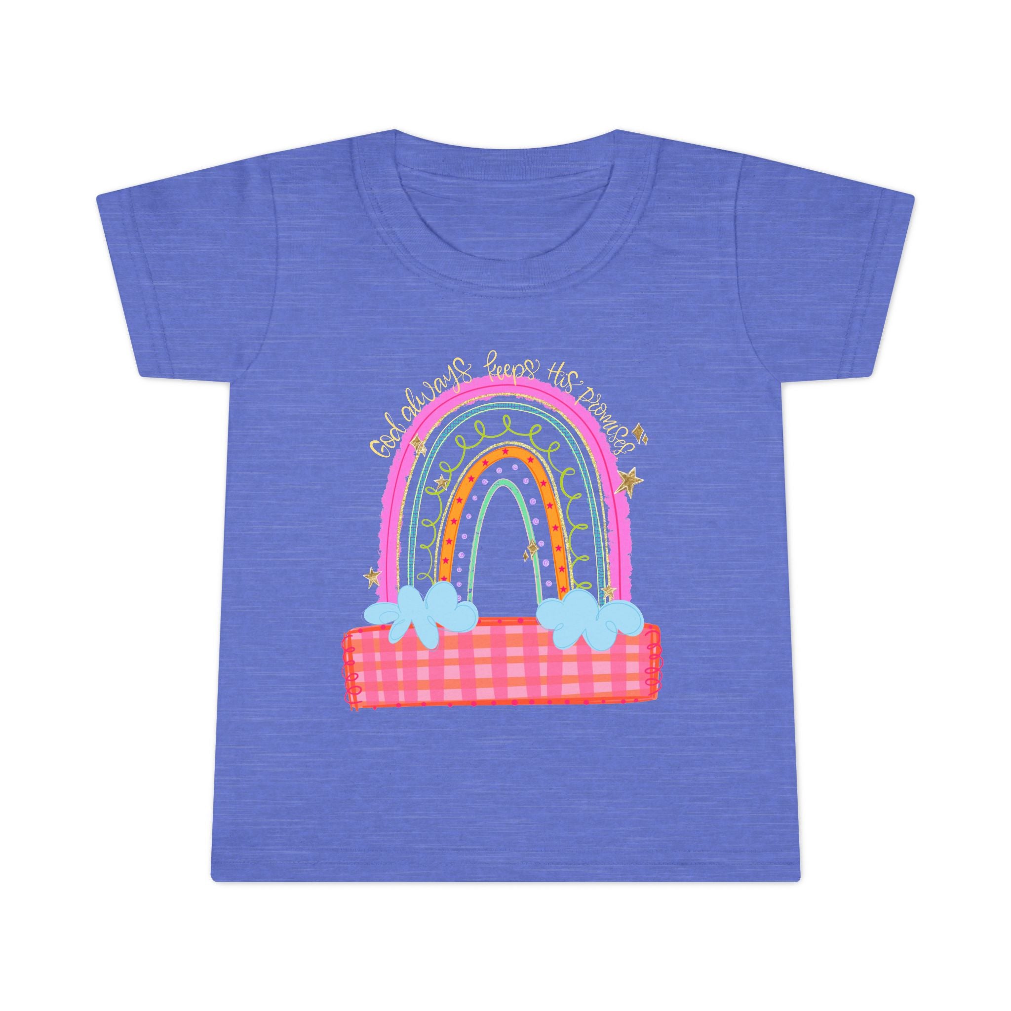 Toddler T-Shirt — Colorful Rainbow  God always keeps his promises