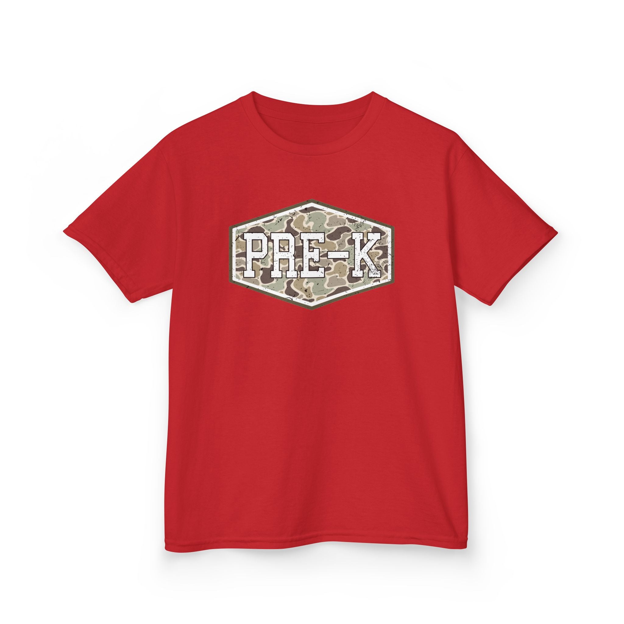 Pre-K Camo Kids T-Shirt — Preschool Graduation & Back-to-School Tee