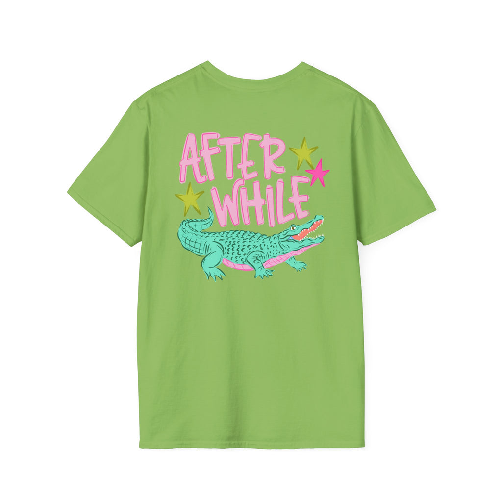 Later Croc Graphic T-Shirt — Retro Pastel Alligator Tee