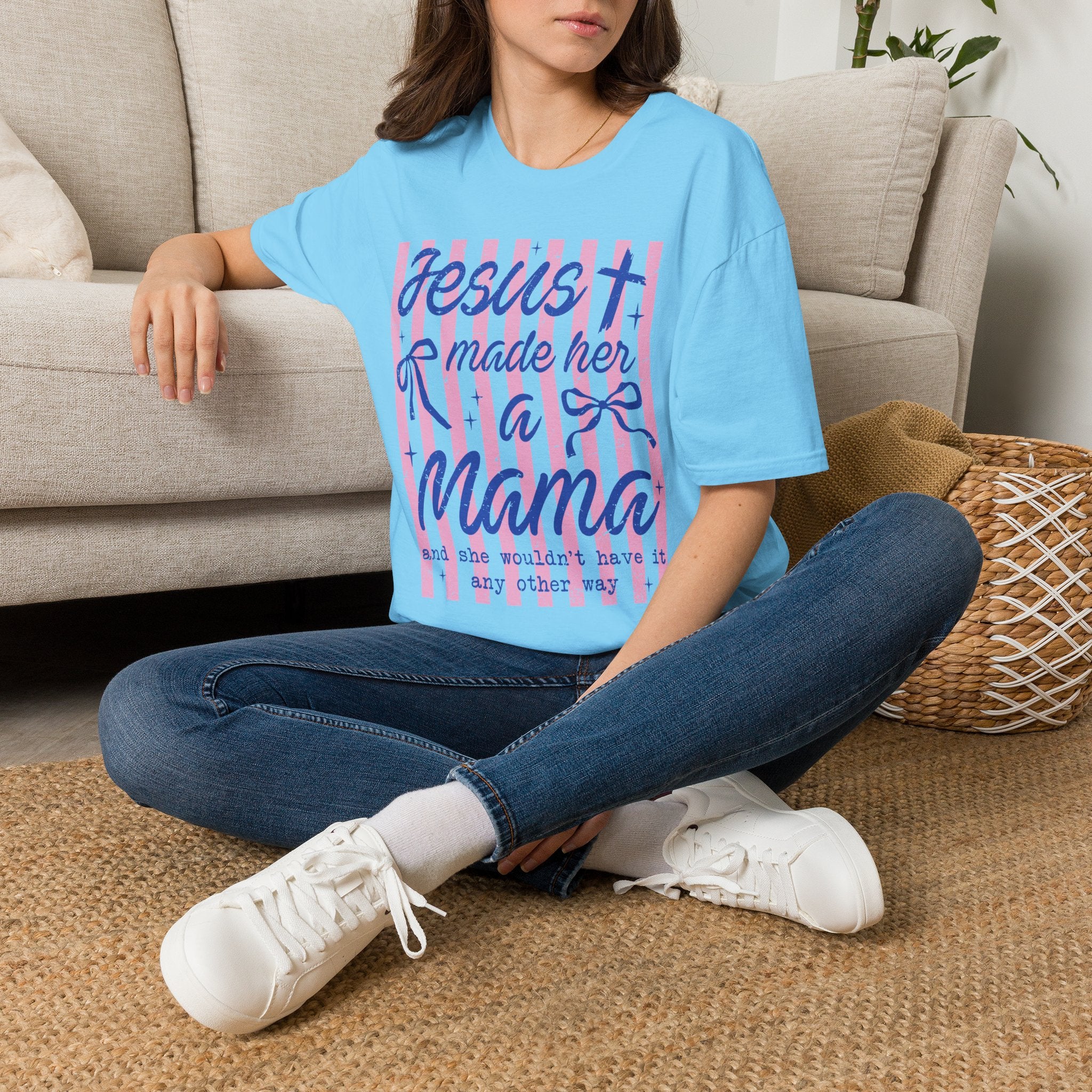 Jesus Made Her a Mama- Gildan Soft Style