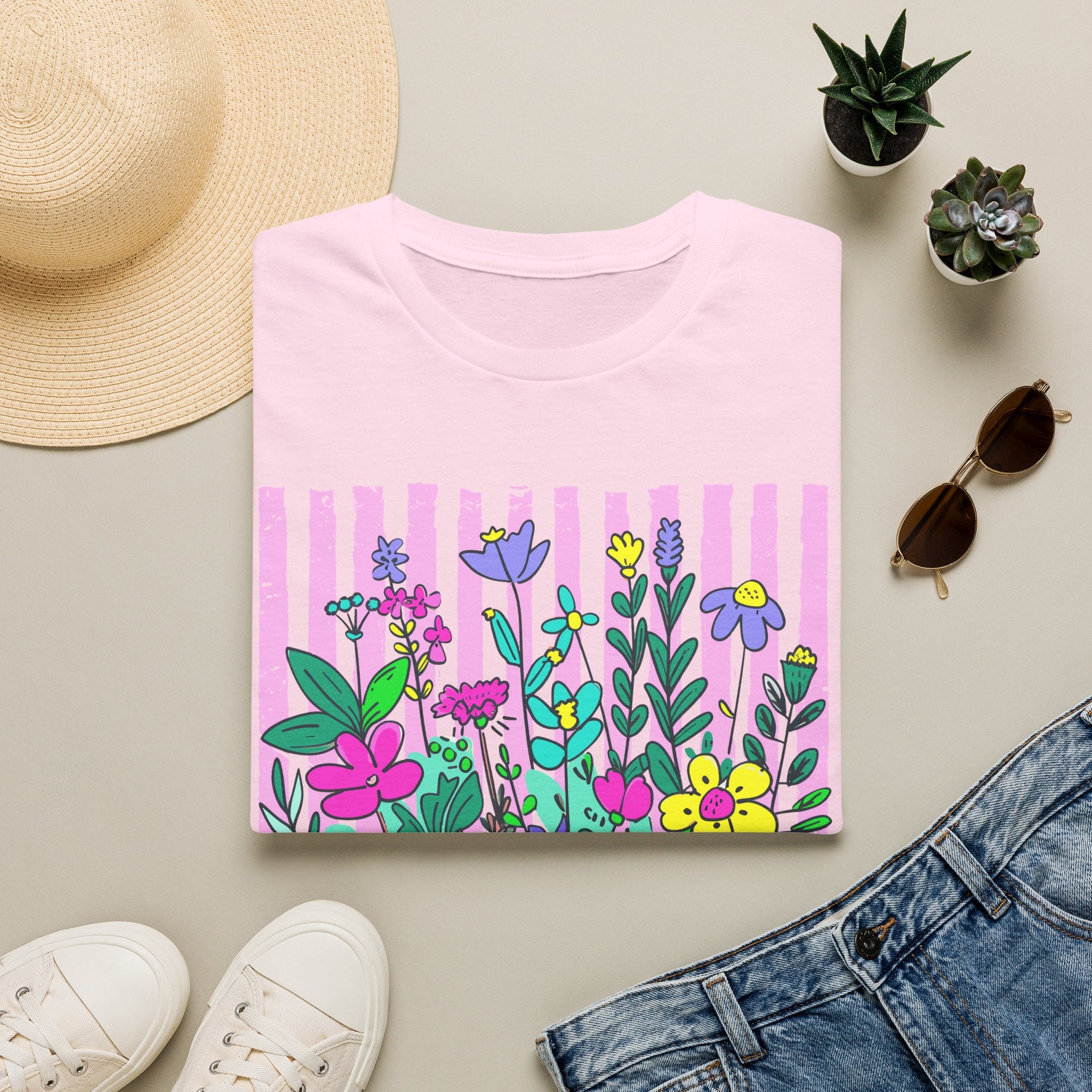 Granny Floral T-Shirt — Colorful Garden Graphic Tee for Grandmothers
