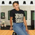 Jesus Saves T-Shirt — Retro Gold Script Christian Tee