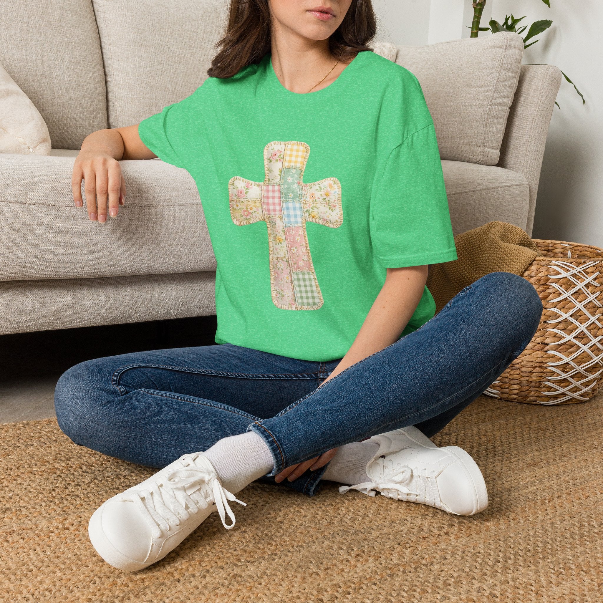 Patchwork Cross - Gildan Soft Style