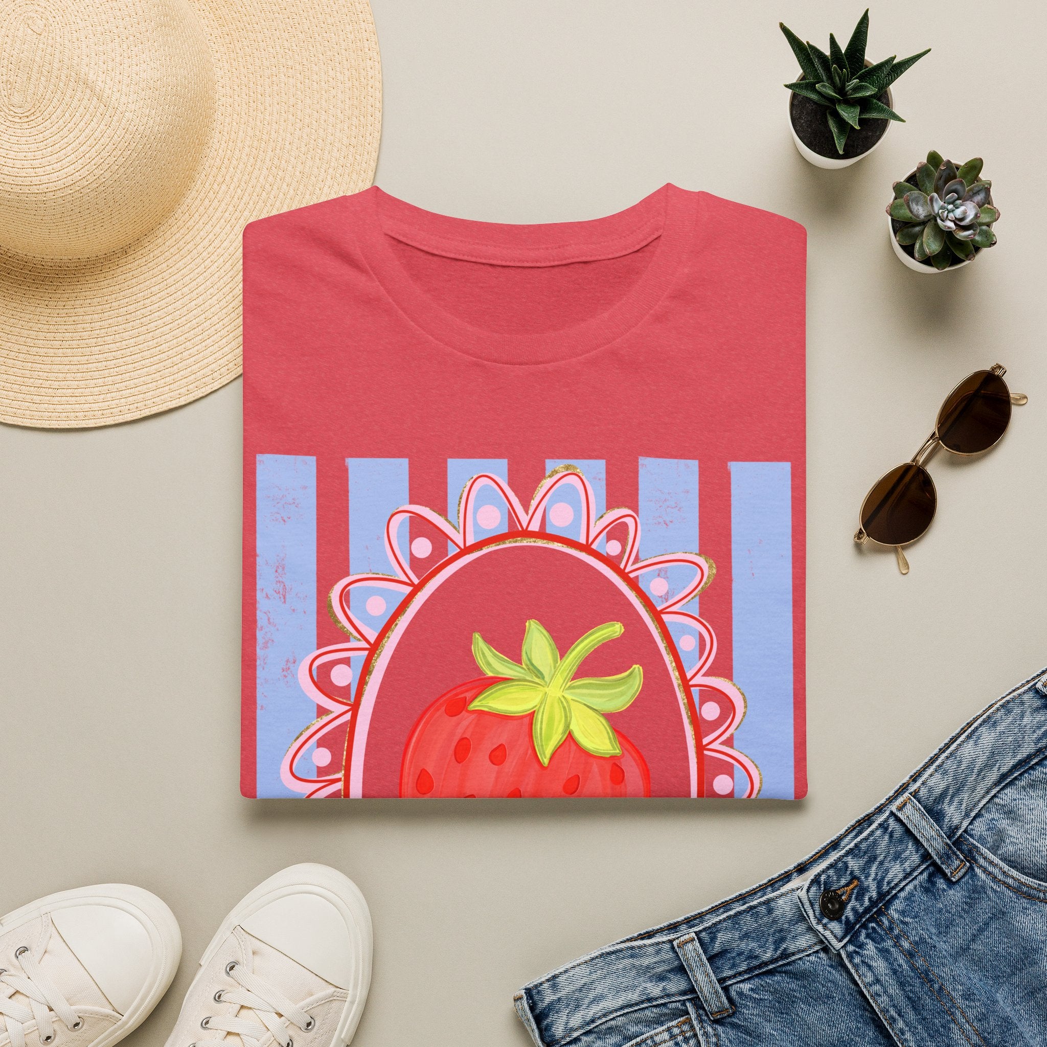 Strawberry with Frame - Gildan Soft Style