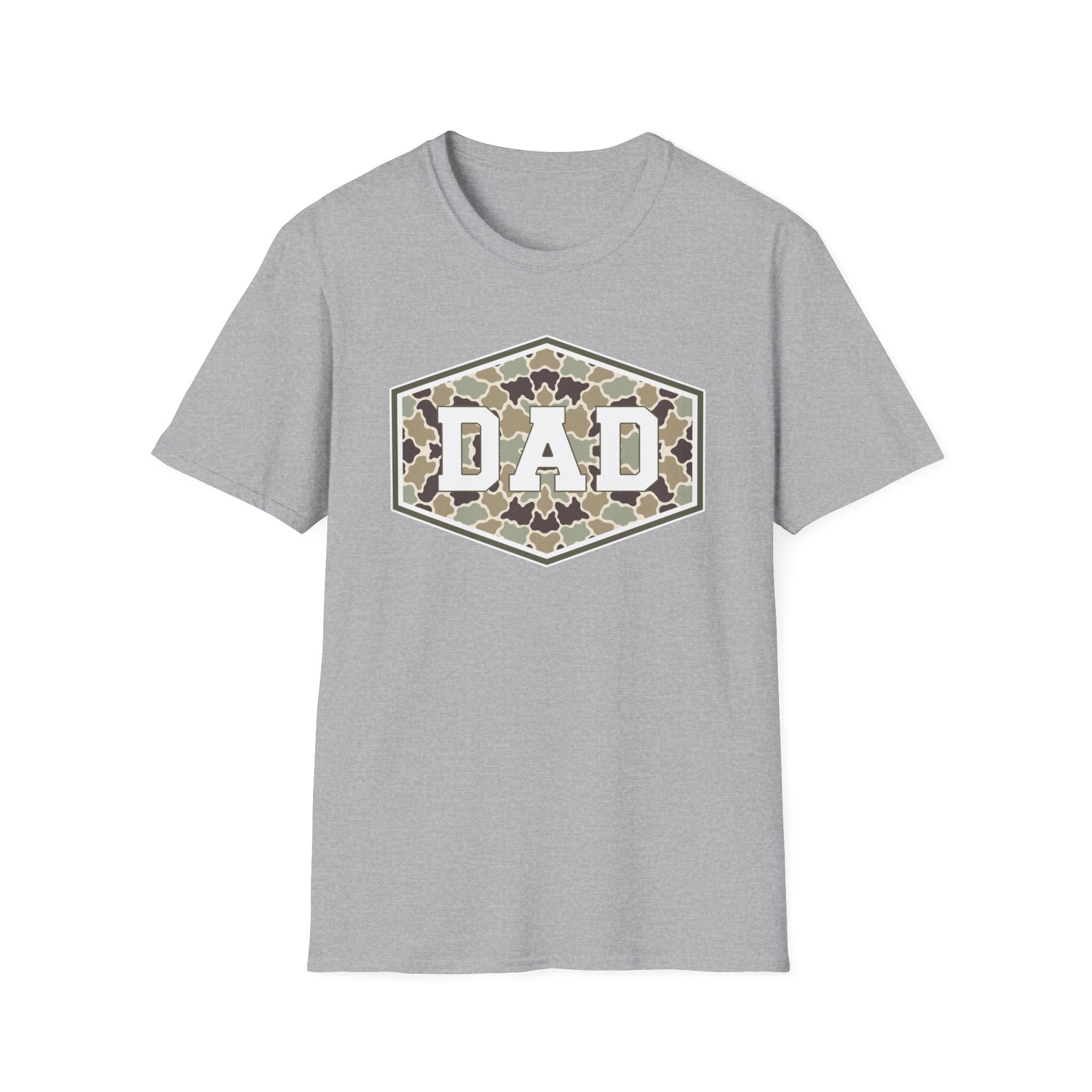 Dad Camo Badge- Gildan Soft Style