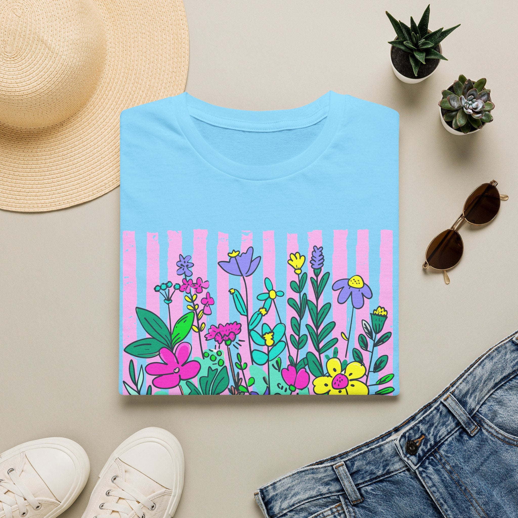 Granny Floral T-Shirt — Colorful Garden Graphic Tee for Grandmothers