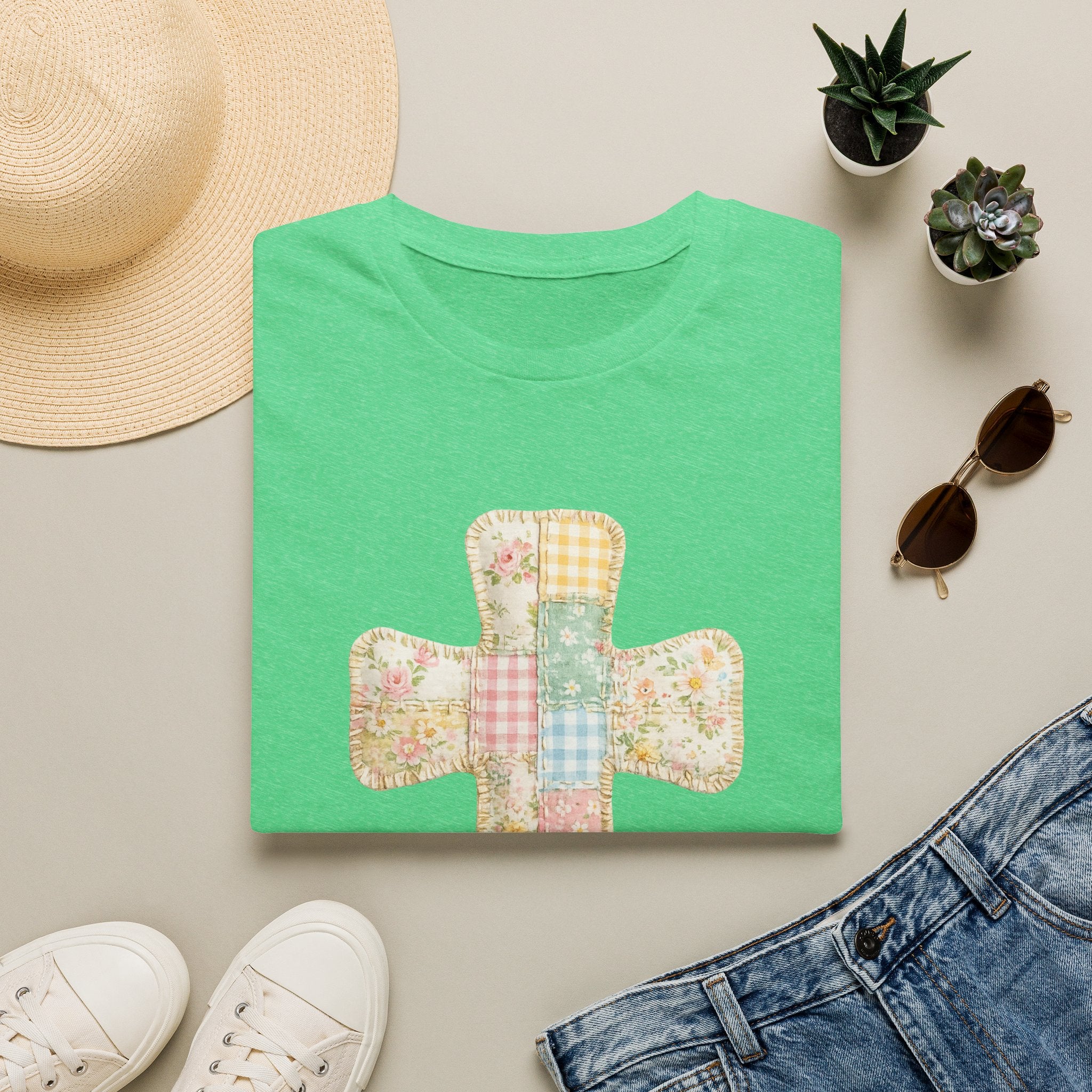 Patchwork Cross - Gildan Soft Style