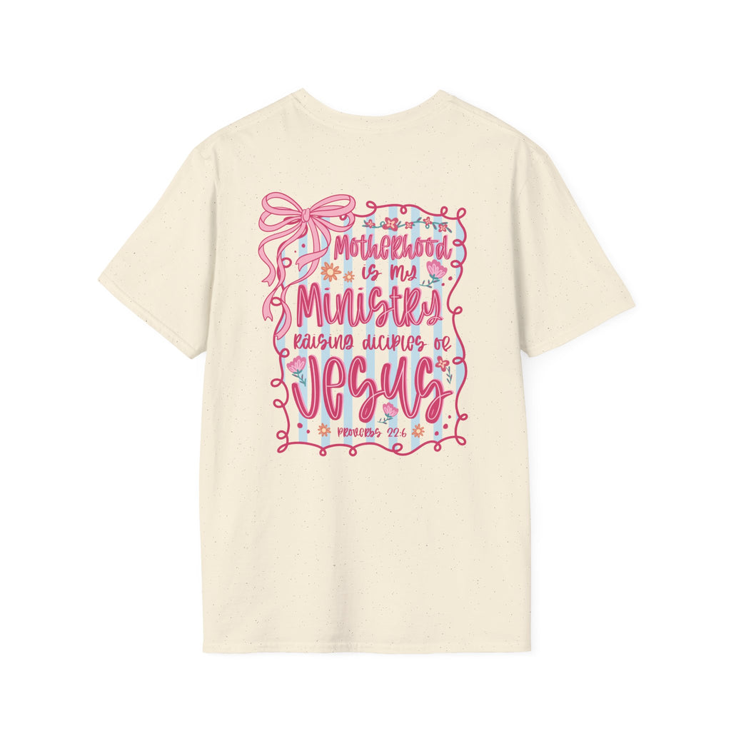 Motherhood is my Ministry Tee – Pink Ribbon Mom Graphic T-Shirt