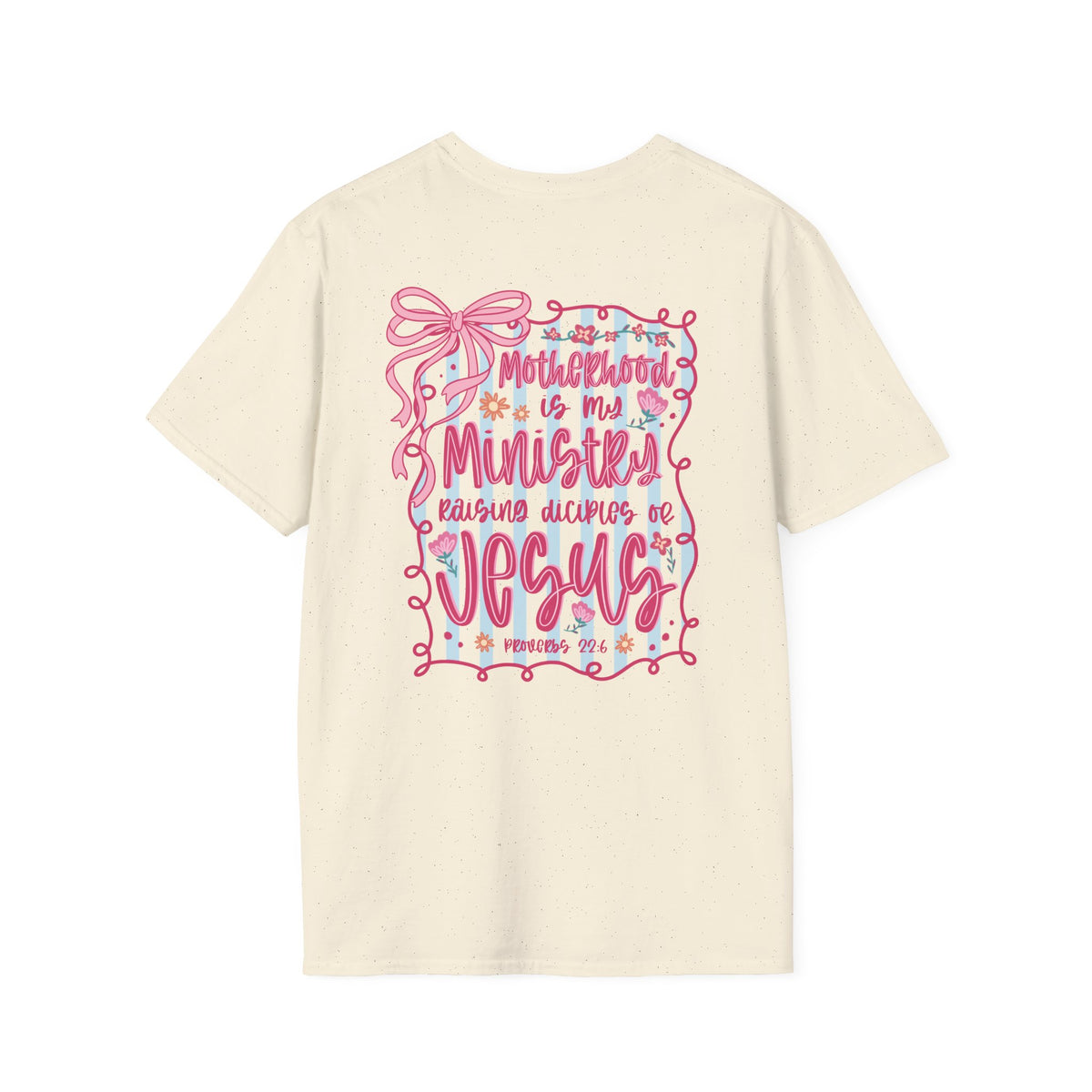 Motherhood is my Ministry Tee – Pink Ribbon Mom Graphic T-Shirt