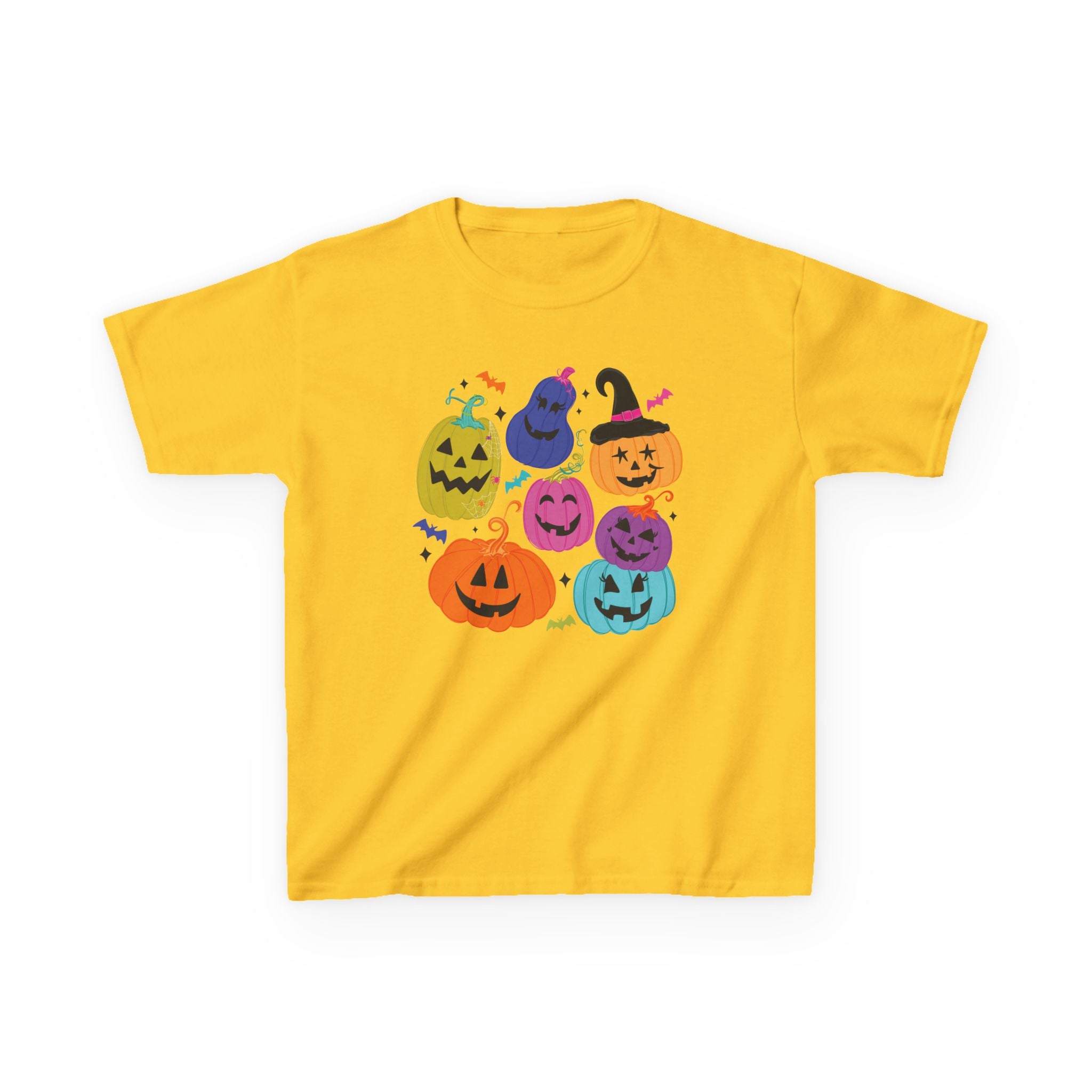 Kids Halloween Pumpkins T‑Shirt — Colorful Jack‑O'Lanterns Cute Trick or Treat Tee