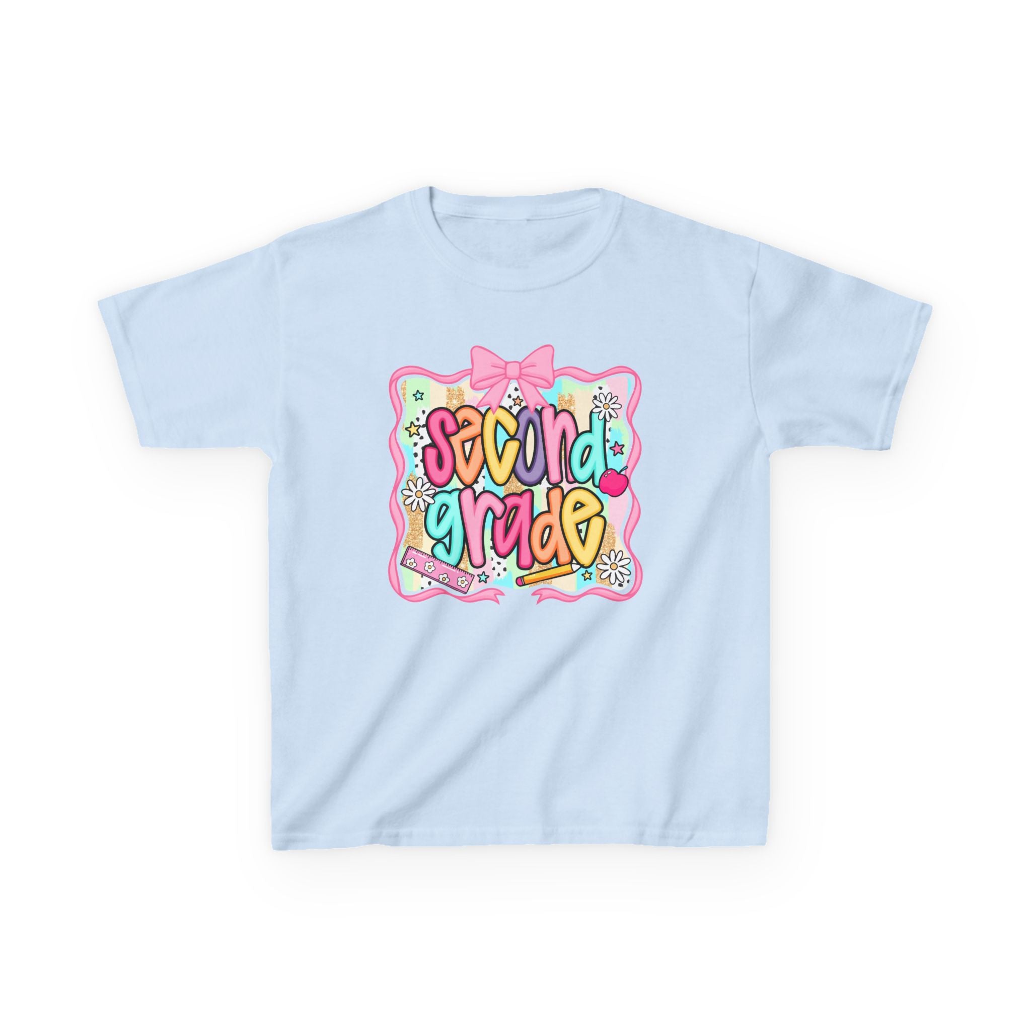 Second Grade Kids T‑Shirt — Cute Back‑to‑School Graphic Tee