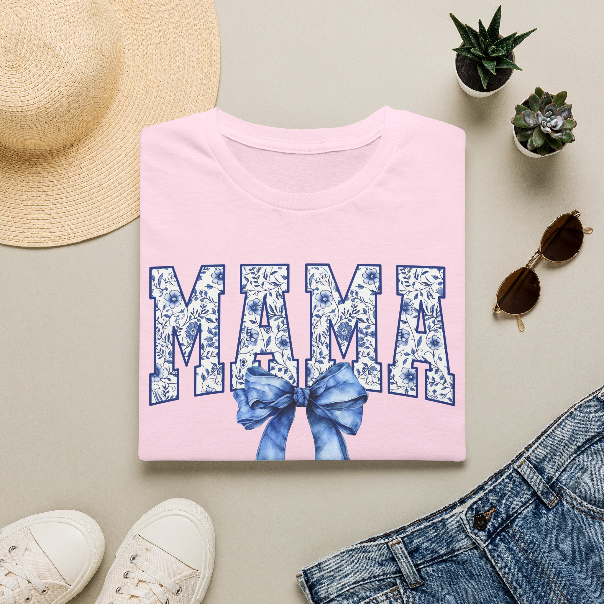 Mama Floral Bow T-Shirt — Mother's Day Graphic Tee