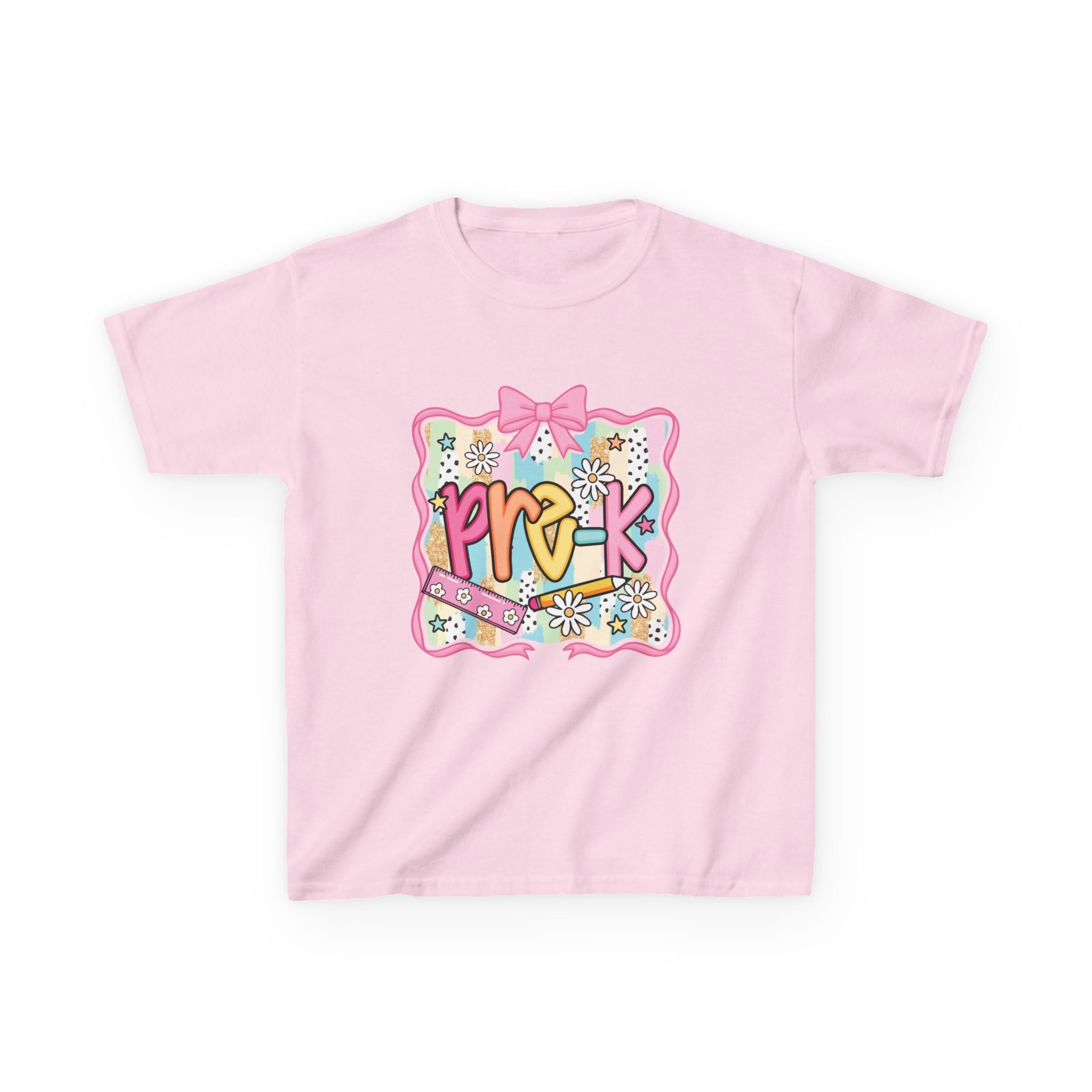 Kids Tee — Colorful 'Pre-K' Floral Design