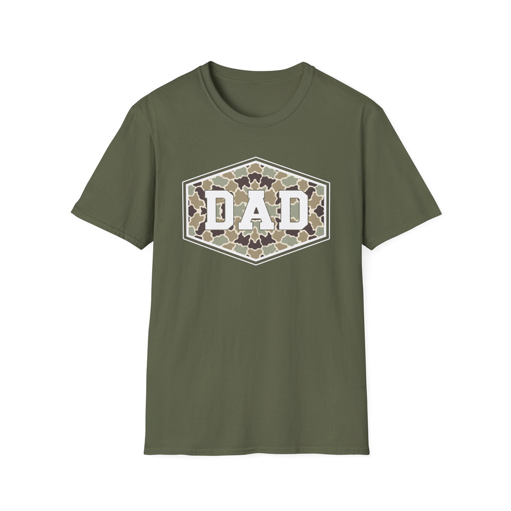 Dad Camo Badge- Gildan Soft Style
