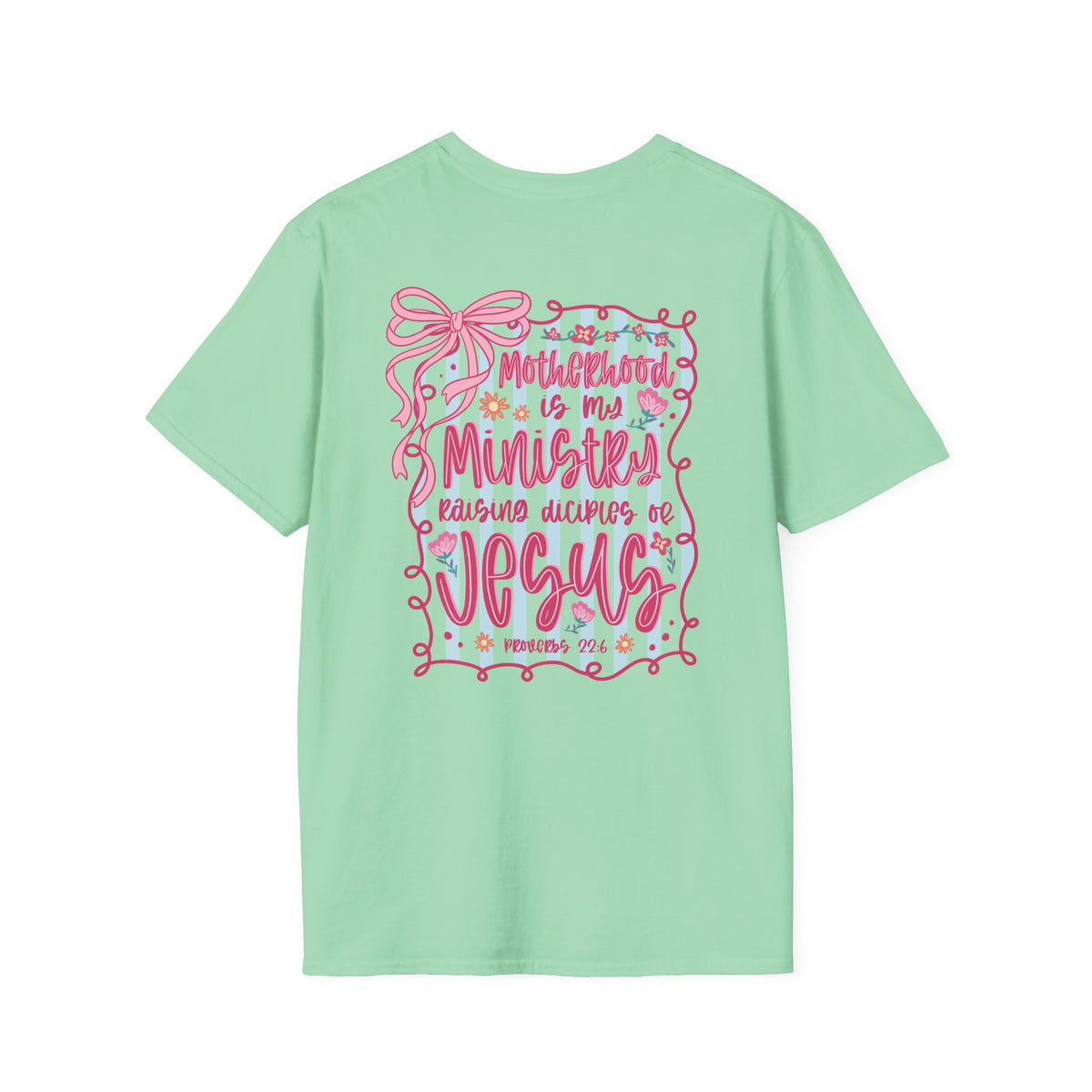 Motherhood is my Ministry Tee – Pink Ribbon Mom Graphic T-Shirt