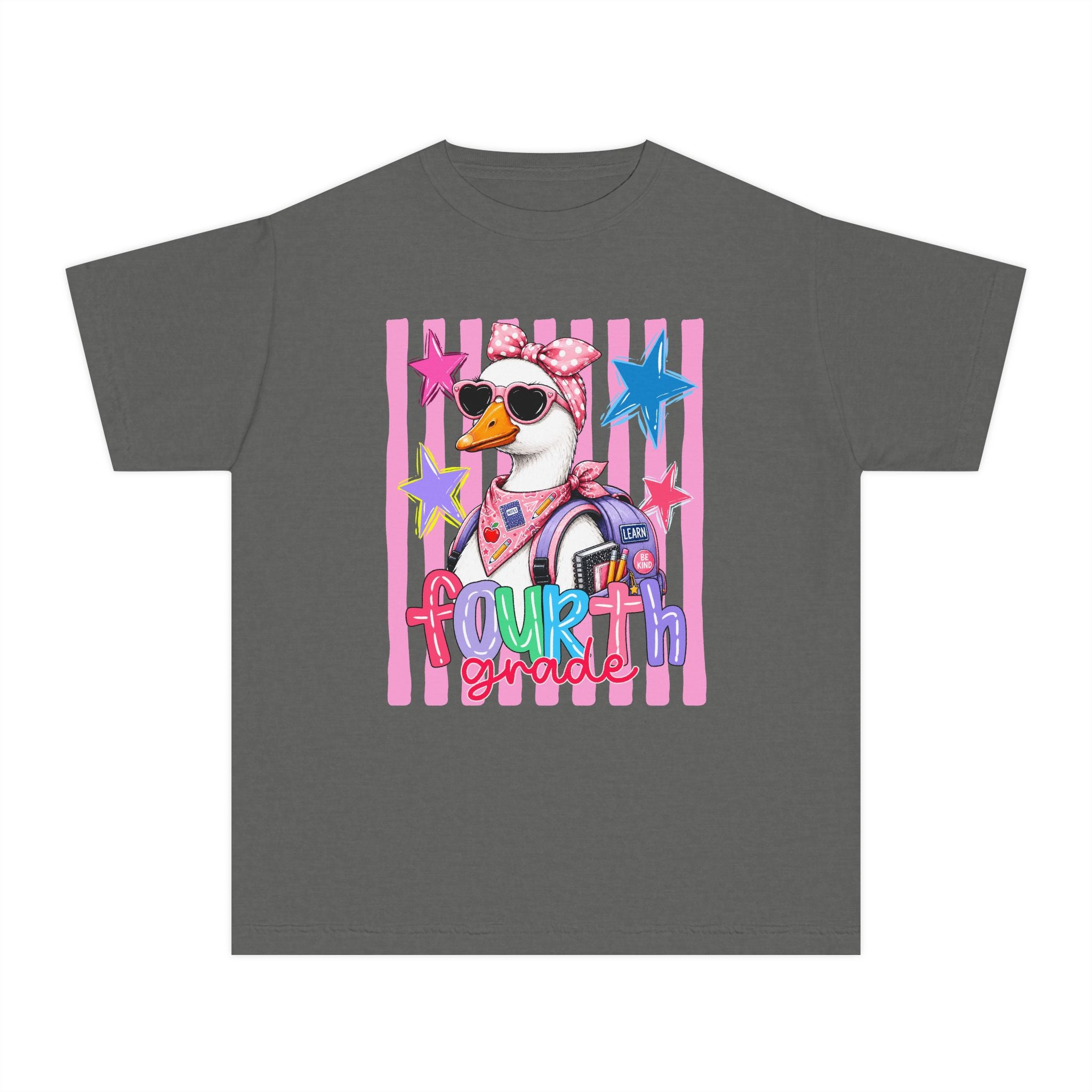 Fourth Grade Girl Duck Youth Tee — Cute Back-to-School Shirt for Girls