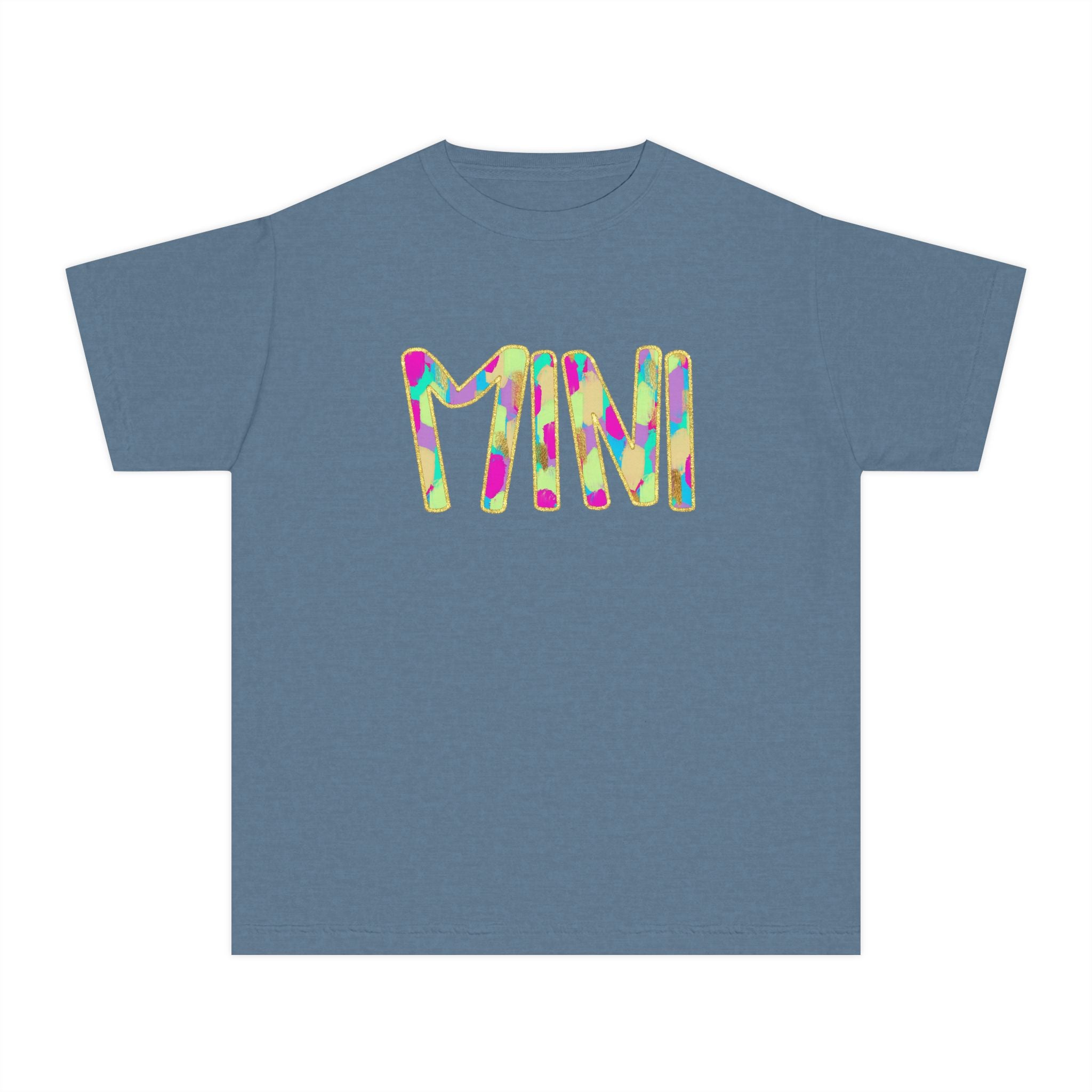 Youth Tee with Colorful 'MIM' Graphic — Vibrant Kid's Casual Shirt