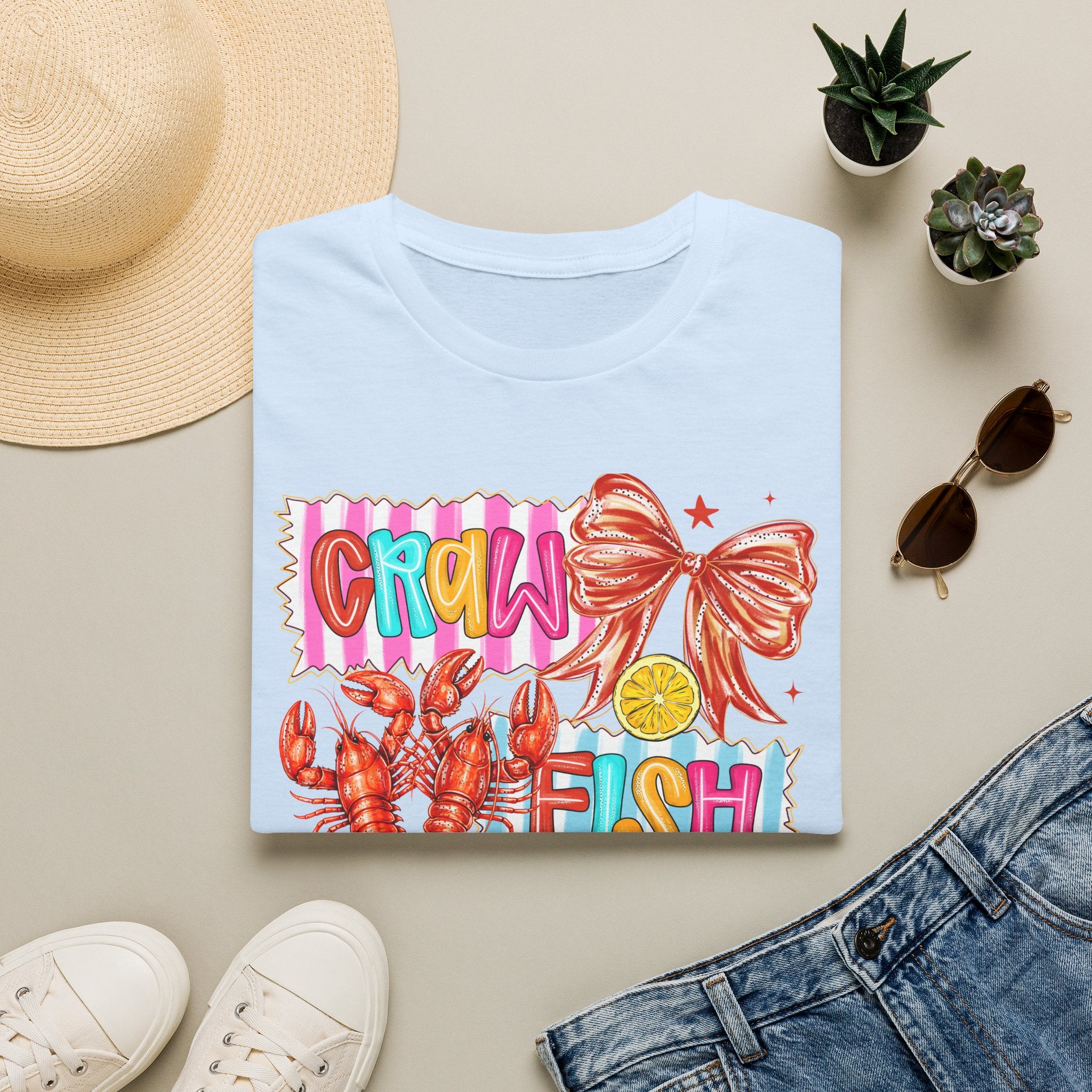 Crawfish Season T-Shirt — Colorful Cajun Seafood Graphic Tee