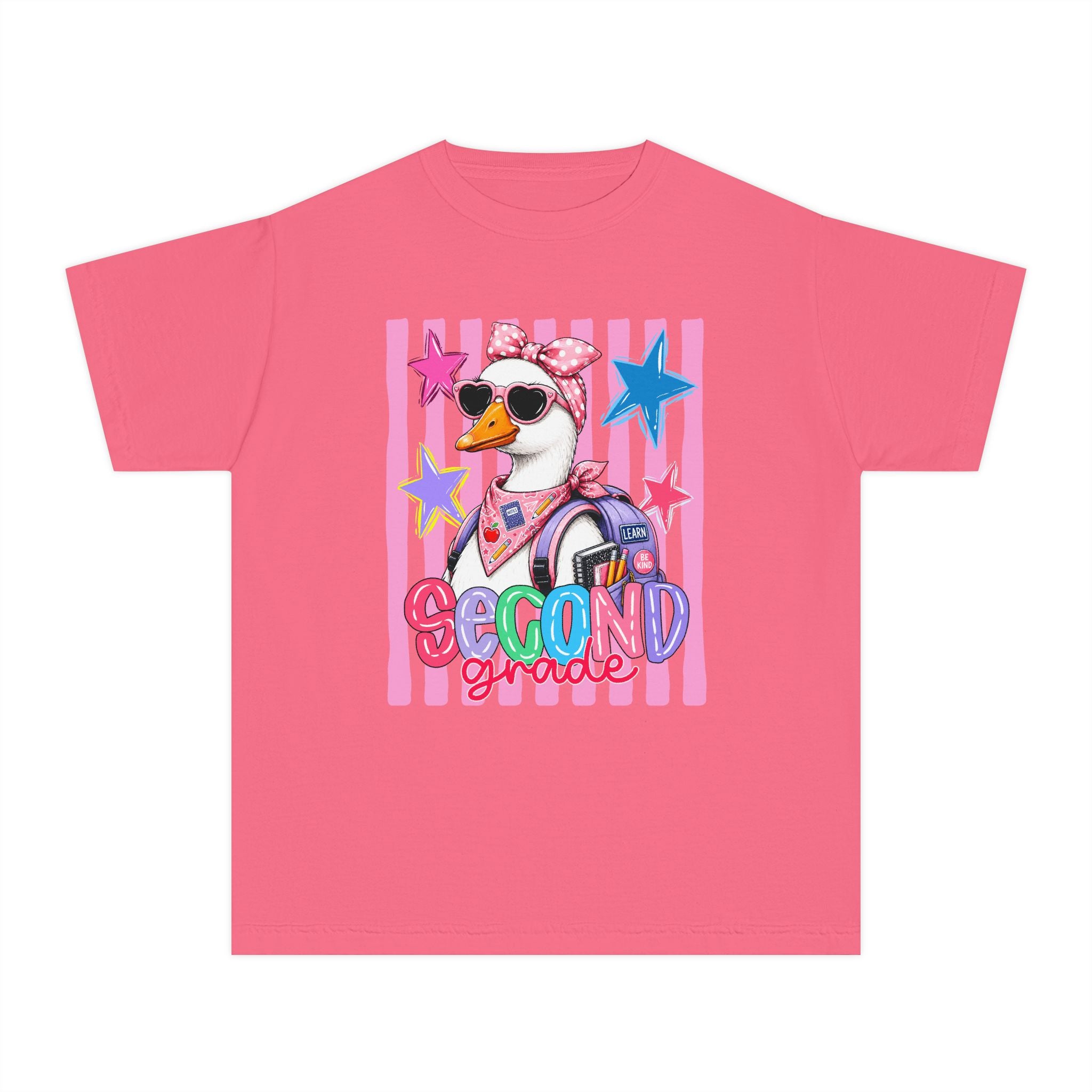Second Grade Girl Duck Graphic Tee — Cute Back-to-School Shirt for Kids