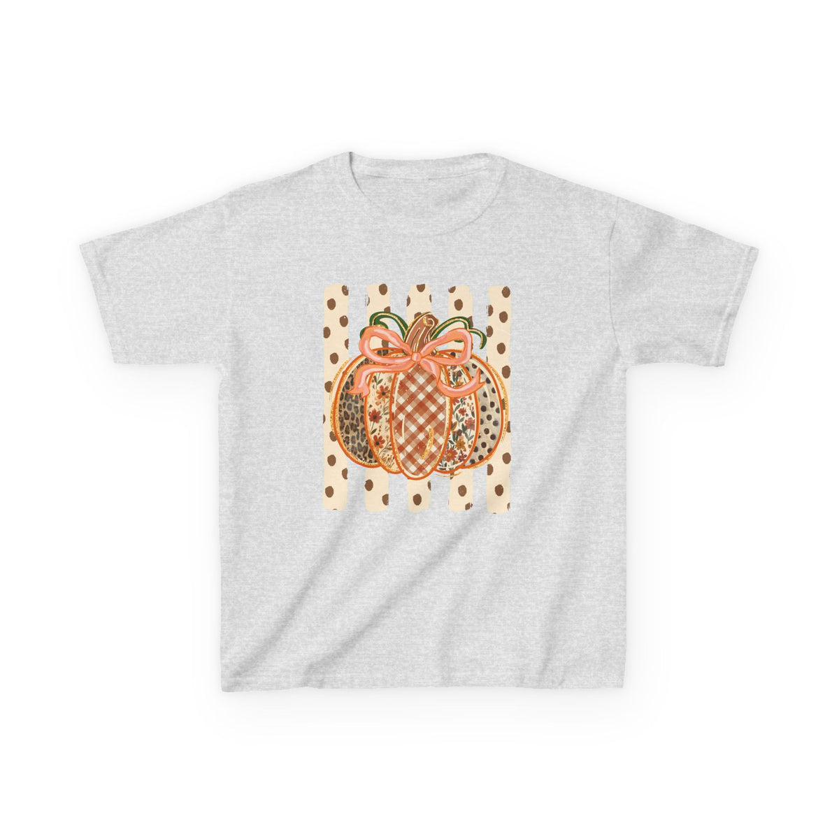 Kids Preppy Fall Pumpkin Tee — Cute Fall Halloween Shirt for Children