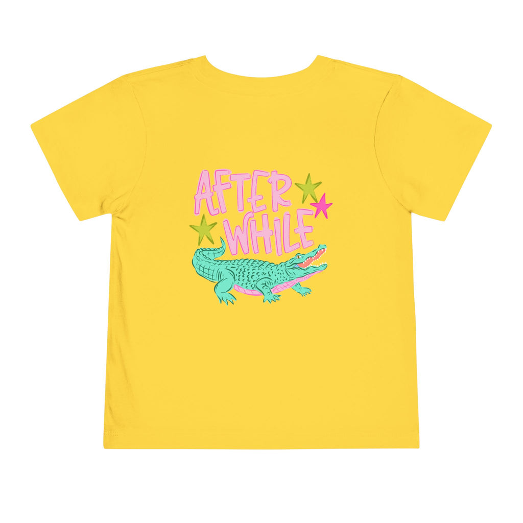Toddler Tee — 'Later/After While' Cute Crocodile Graphic Shirt
