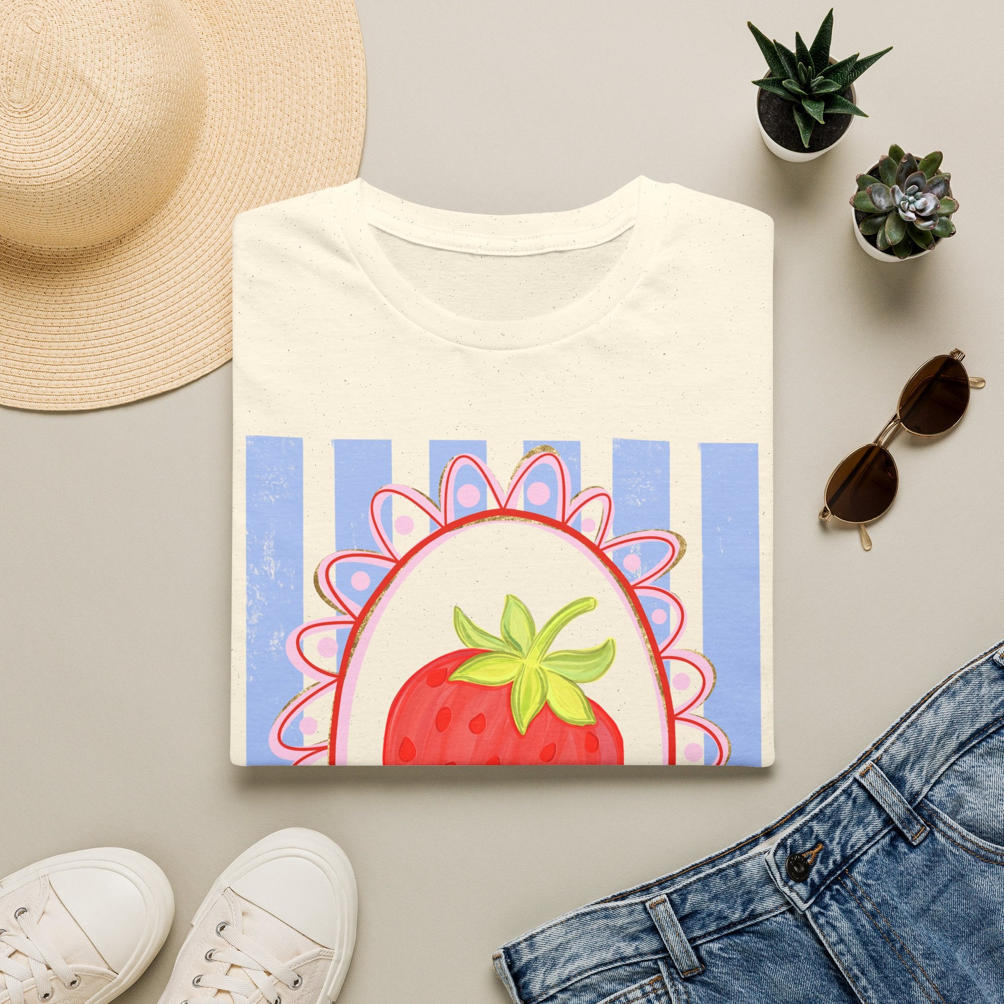 Strawberry with Frame - Gildan Soft Style