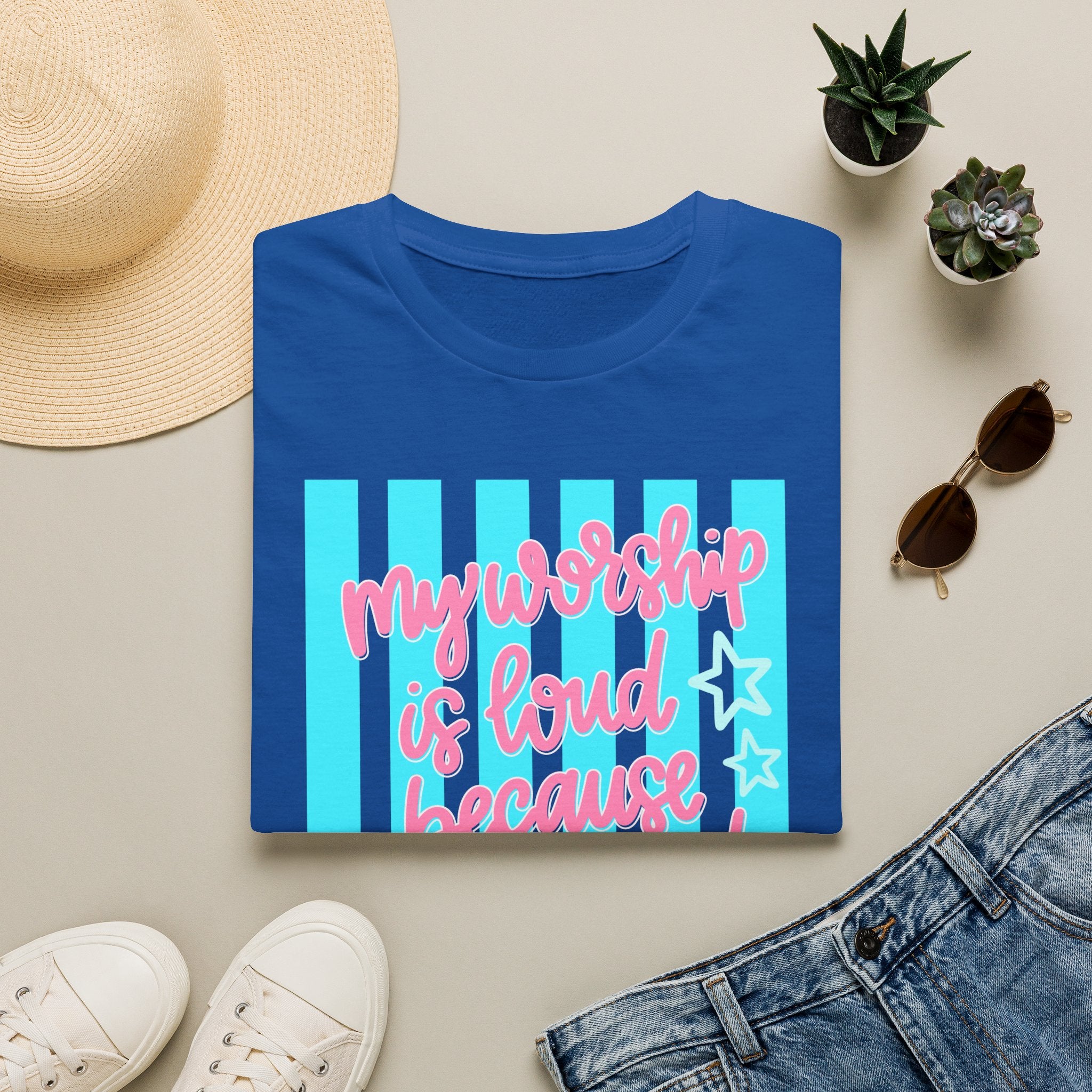 "My Worship Is Loud Because My Wounds Are Deep" Inspirational Christian Tee