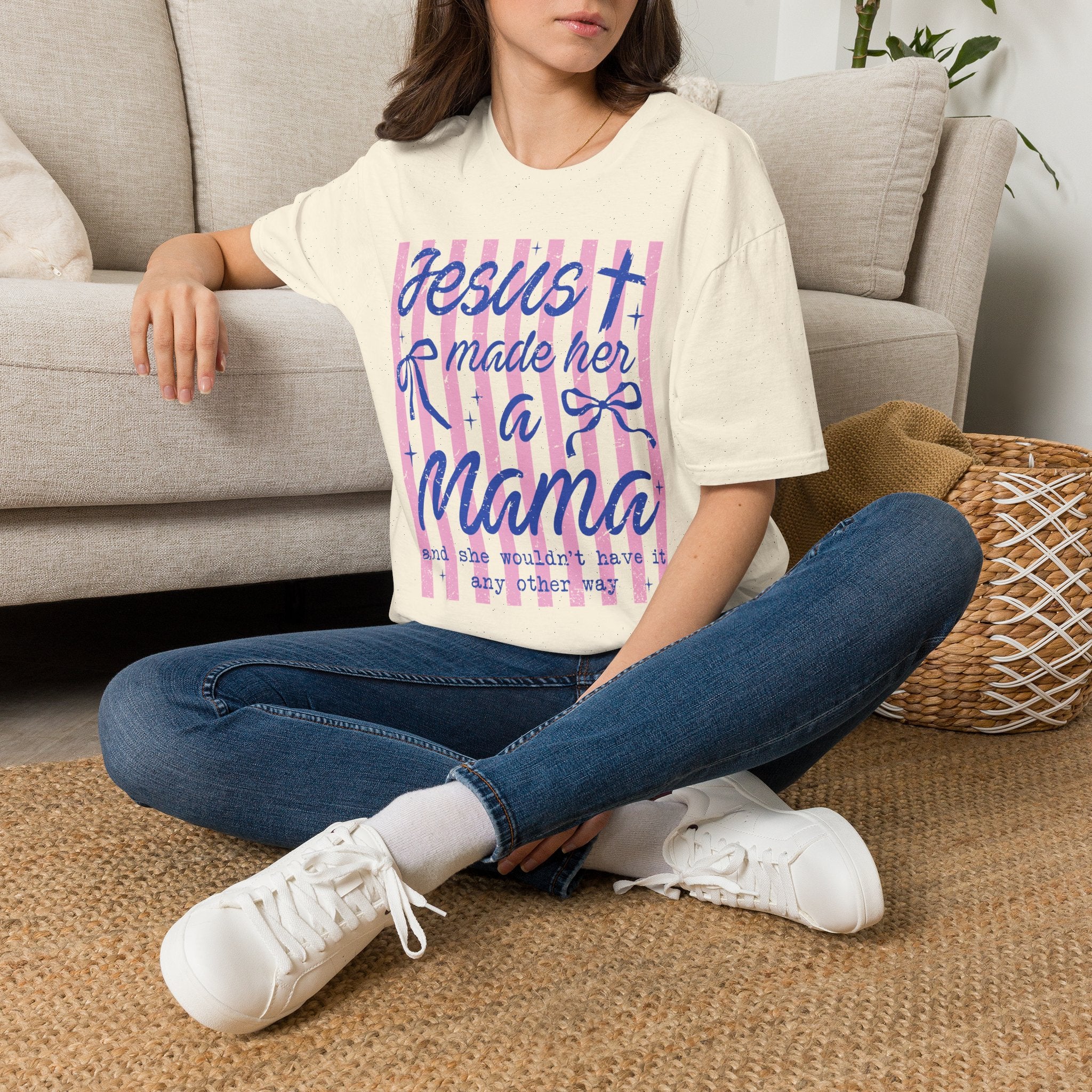Jesus Made Her a Mama- Gildan Soft Style
