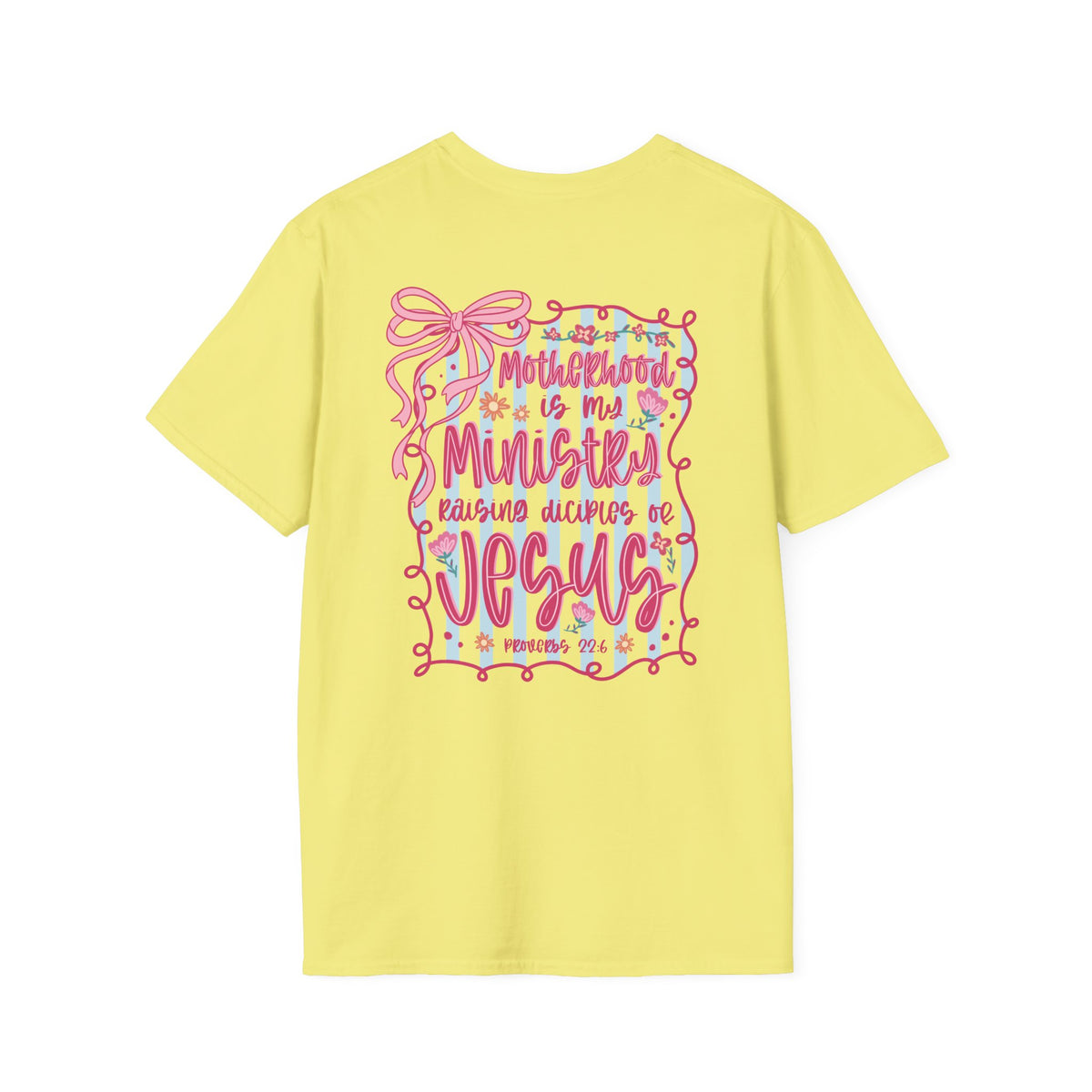 Motherhood is my Ministry Tee – Pink Ribbon Mom Graphic T-Shirt