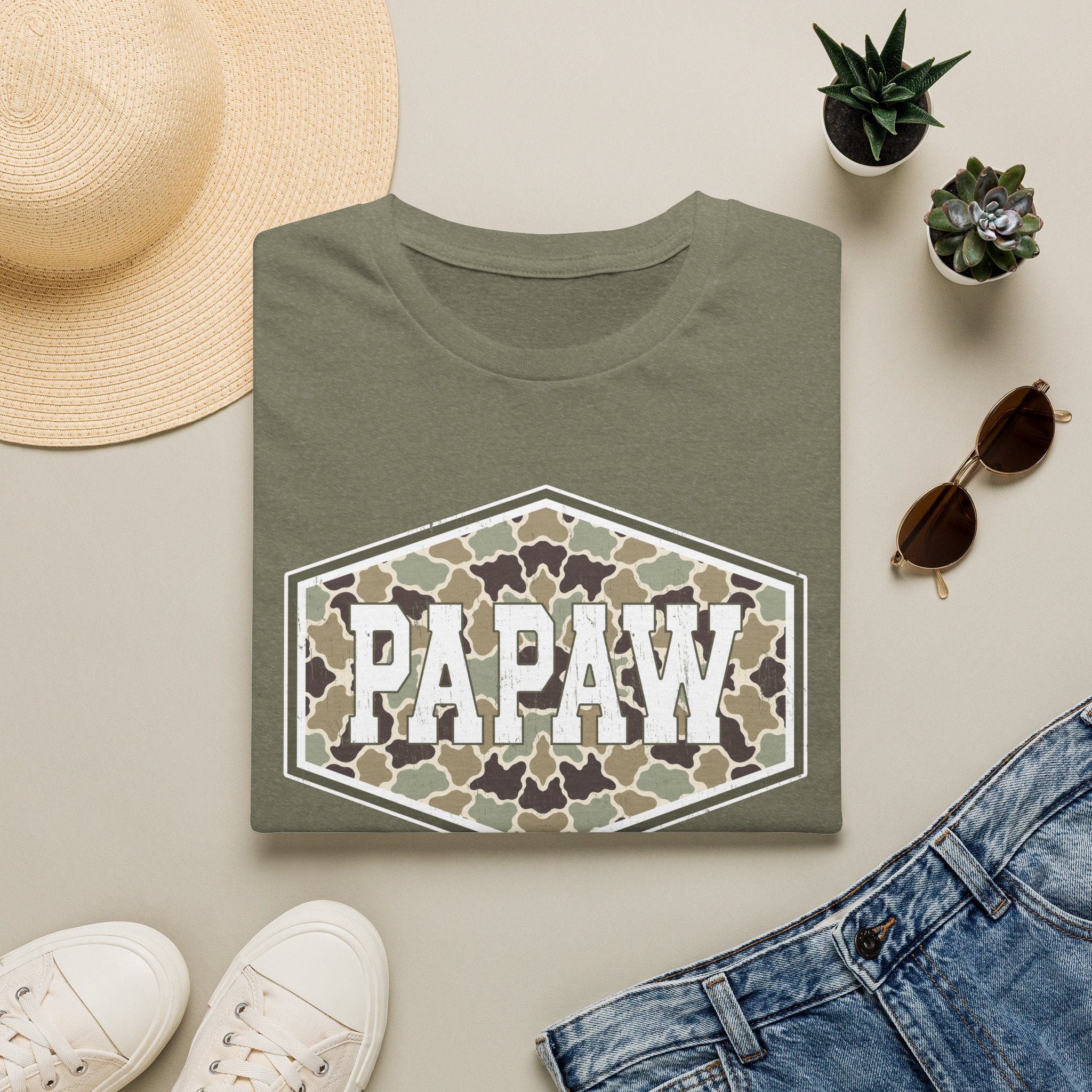 Papaw Camo- Gildan Soft Style