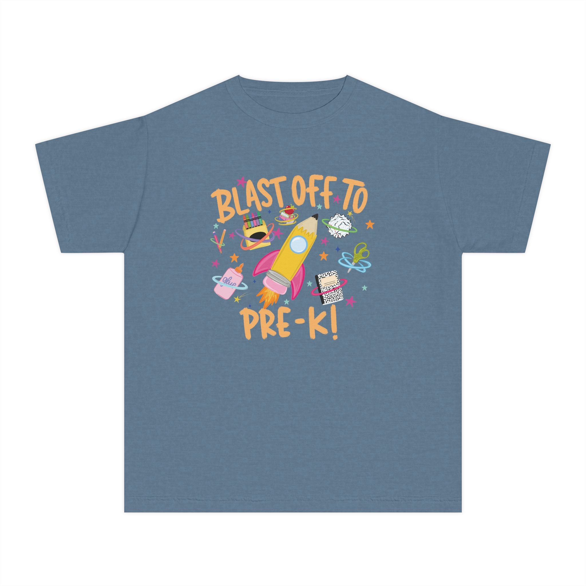 Blast Off to Pre-K! Youth Tee - Cute Rocket Back-to-School Shirt