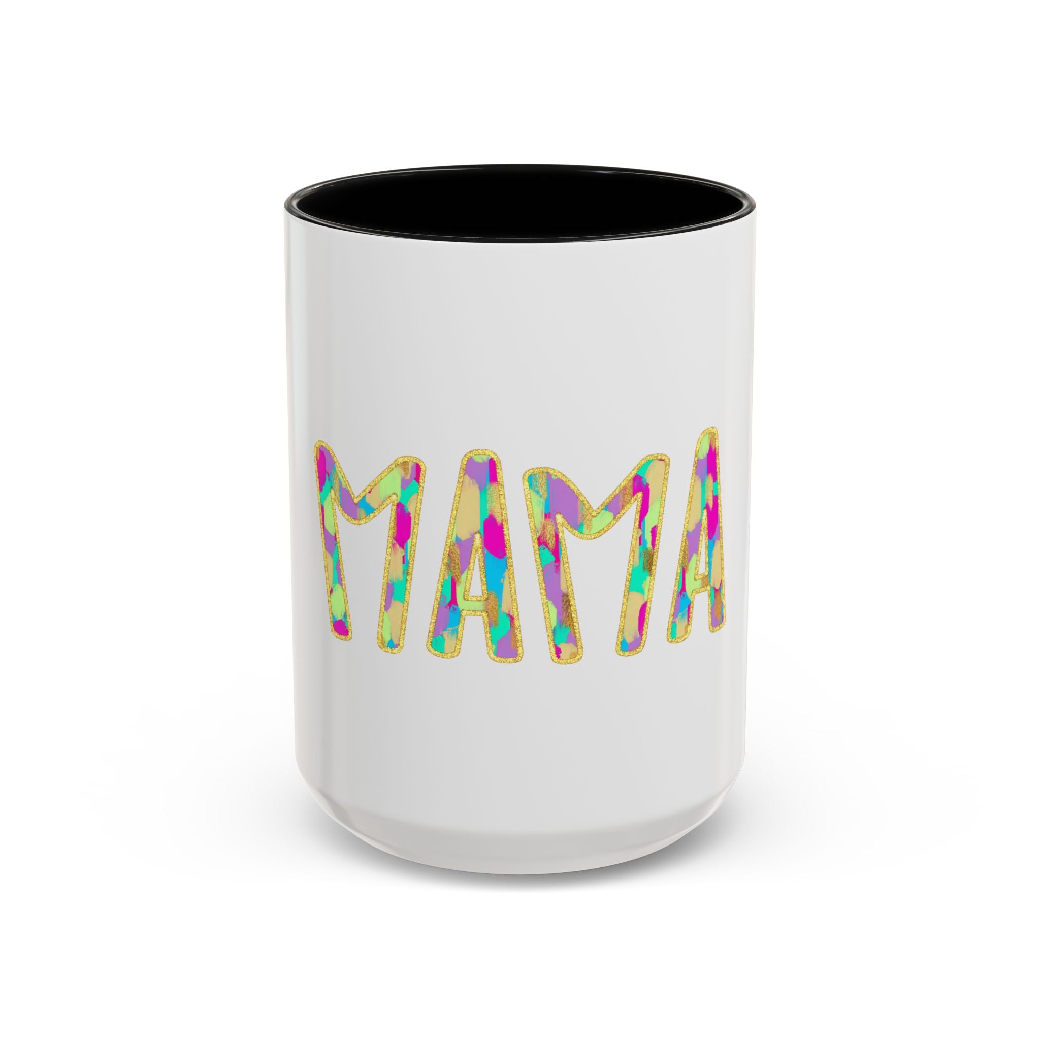 Mama Colorful Confetti Accent Coffee Mug — 11/15oz