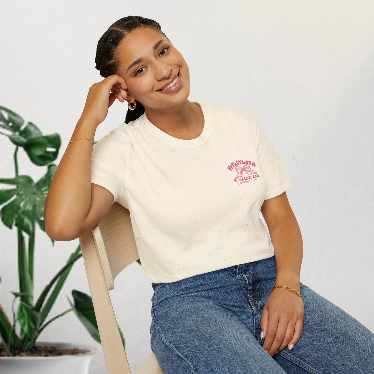 Motherhood is my Ministry Tee – Pink Ribbon Mom Graphic T-Shirt
