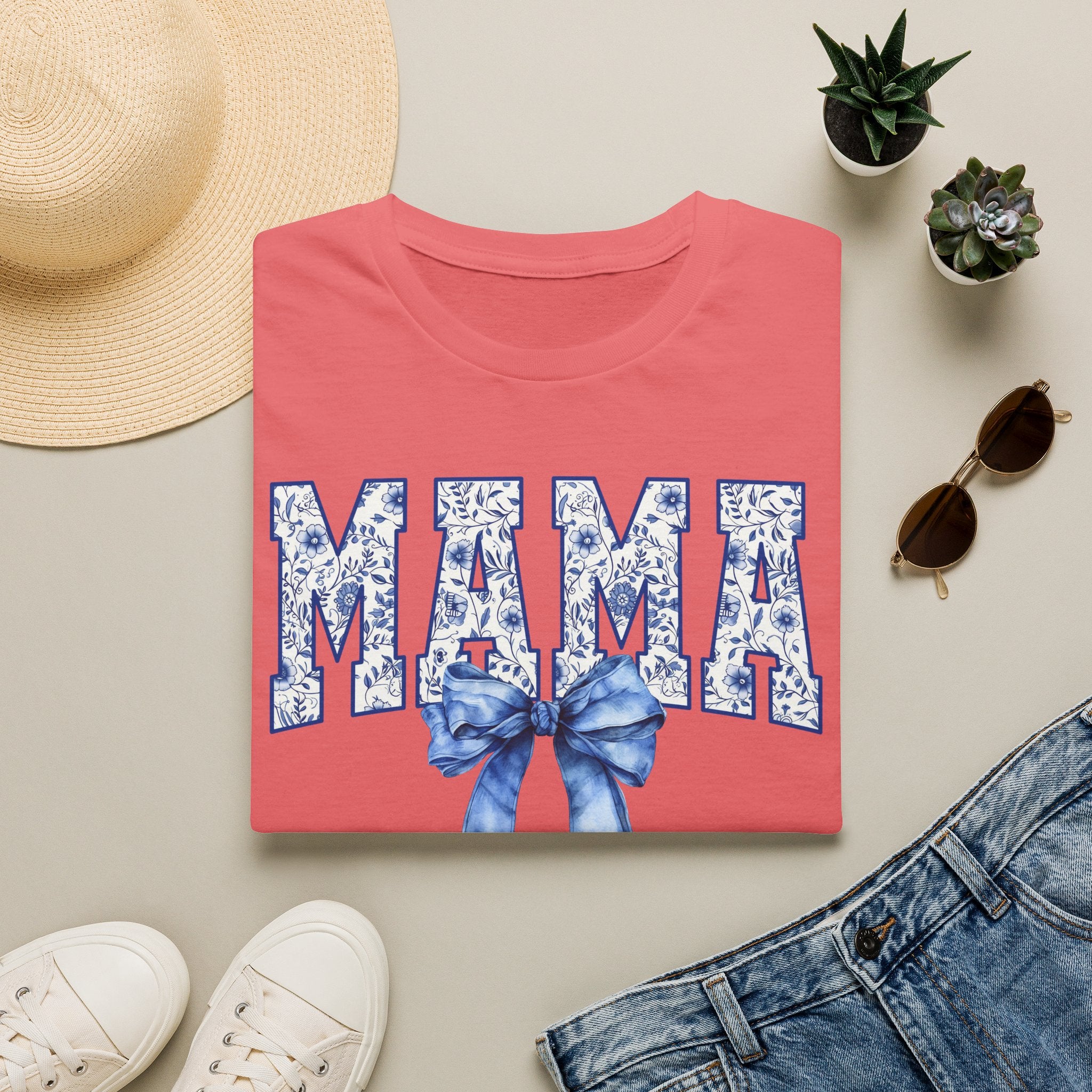 Mama Floral Bow T-Shirt — Mother's Day Graphic Tee