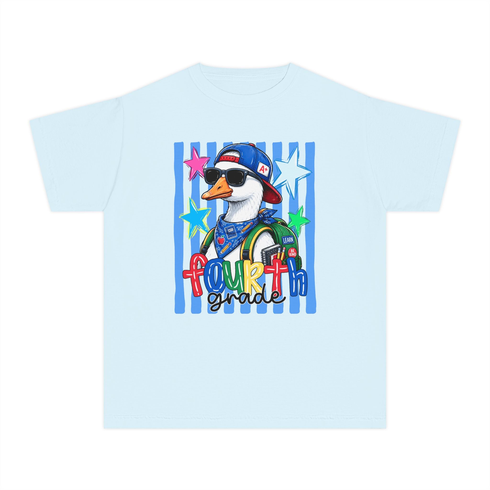 Fourth Grade Boy Duck Youth Tee — Back-to-School Cute Class Shirt